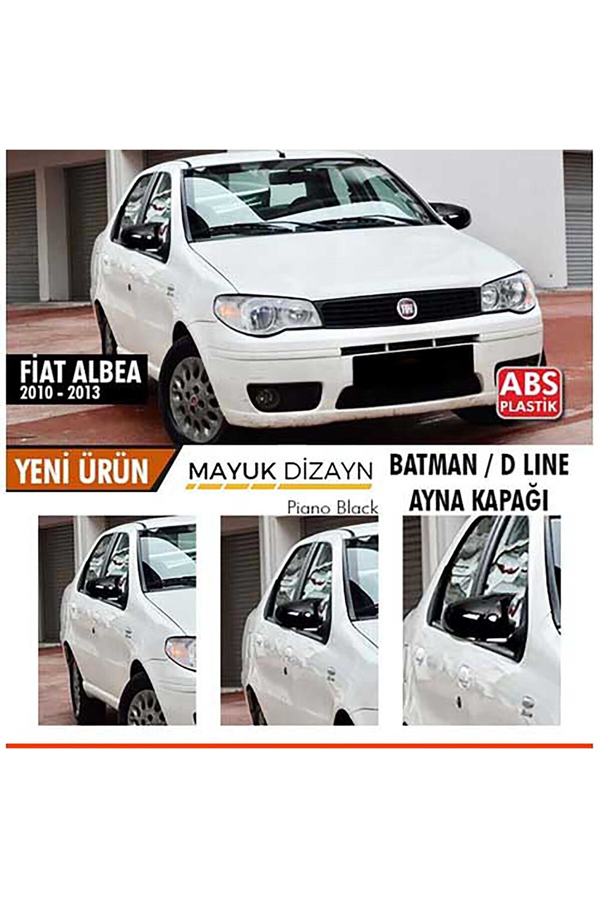 Mayuk Dizayn Fiat Albea 2010 2011 2012 2013 Uyumlu Batman Yarasa Ayna Kapağı -MAYUKDİZAYN-