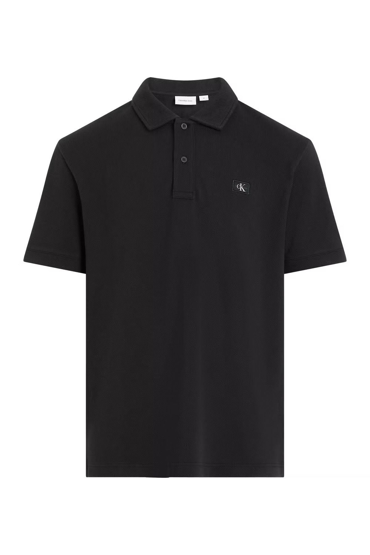 Calvin Klein Erkek Polo Yaka Düğme Kapamalı Kısa Kollu Siyah Polo Yaka T-Shirt J30J327040-BEH