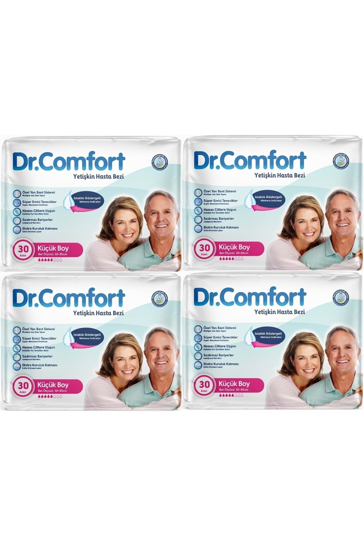 Dr.Comfort Yetişkin Hasta Bezi Bel Bantlı Tekstil Yüzeyli S - Küçük - Small 120 Adet (4PK*30)