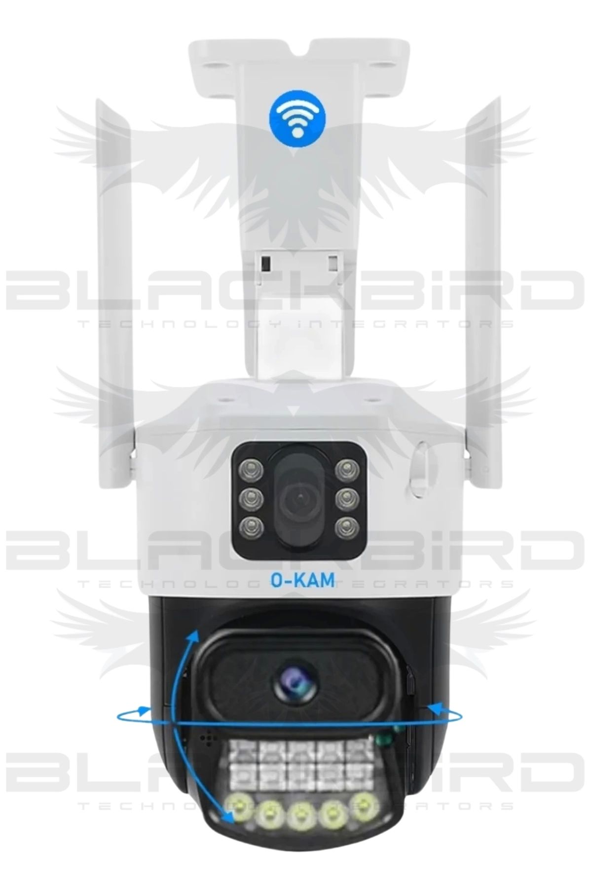 Blackbird Game Center Okam-6015 Beyaz 6 Mp 3.5 İnç Dual Lens Wifi Ptz Kamera