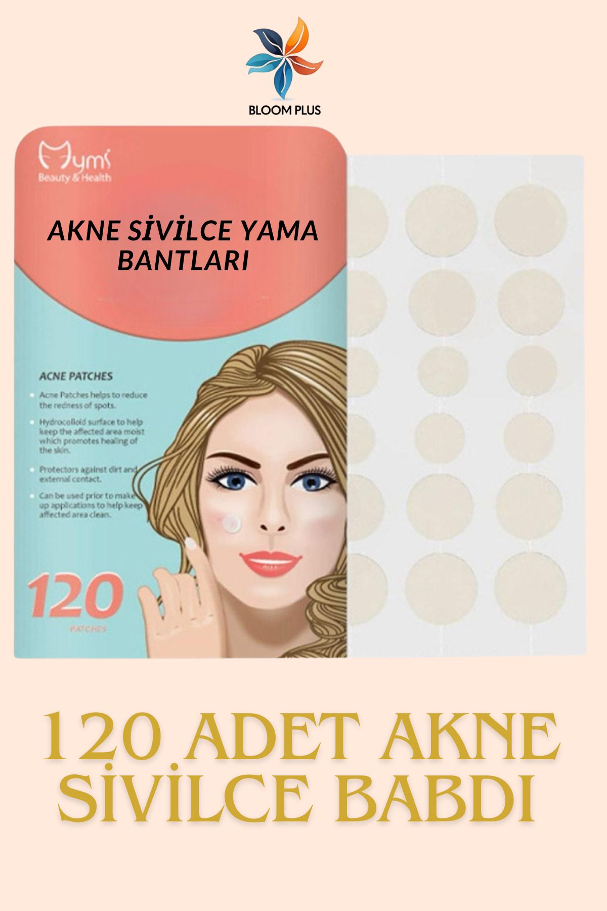 bloomplus 120 Adet Sos Band Ve Siyah Nokta Bandı BP2204 Pimple Patch 120Patch