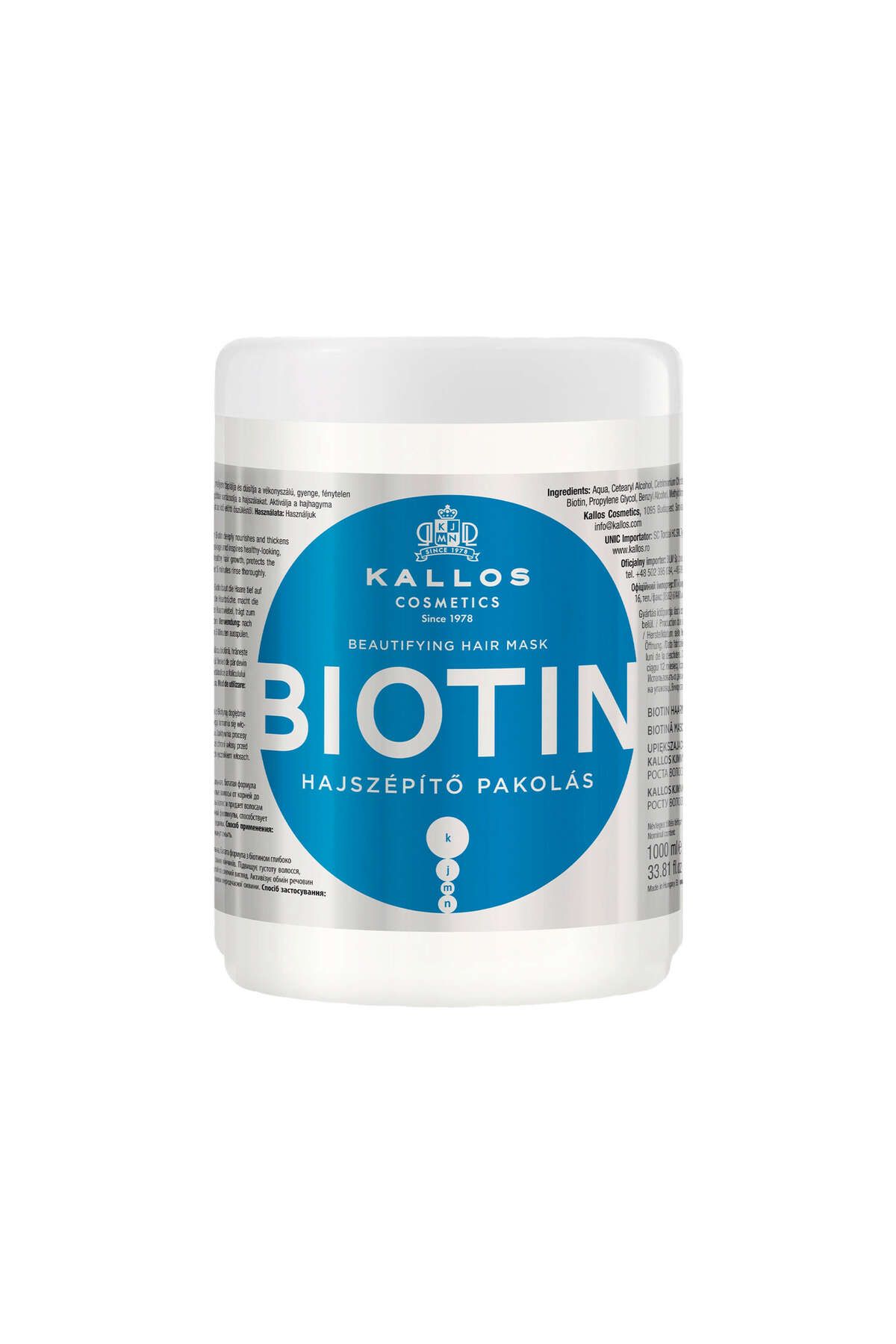 Kallos Cosmetics Biotin Içeren Besleyici ve Koruyucu Saç Bakım Maskesi 275 ml 590097