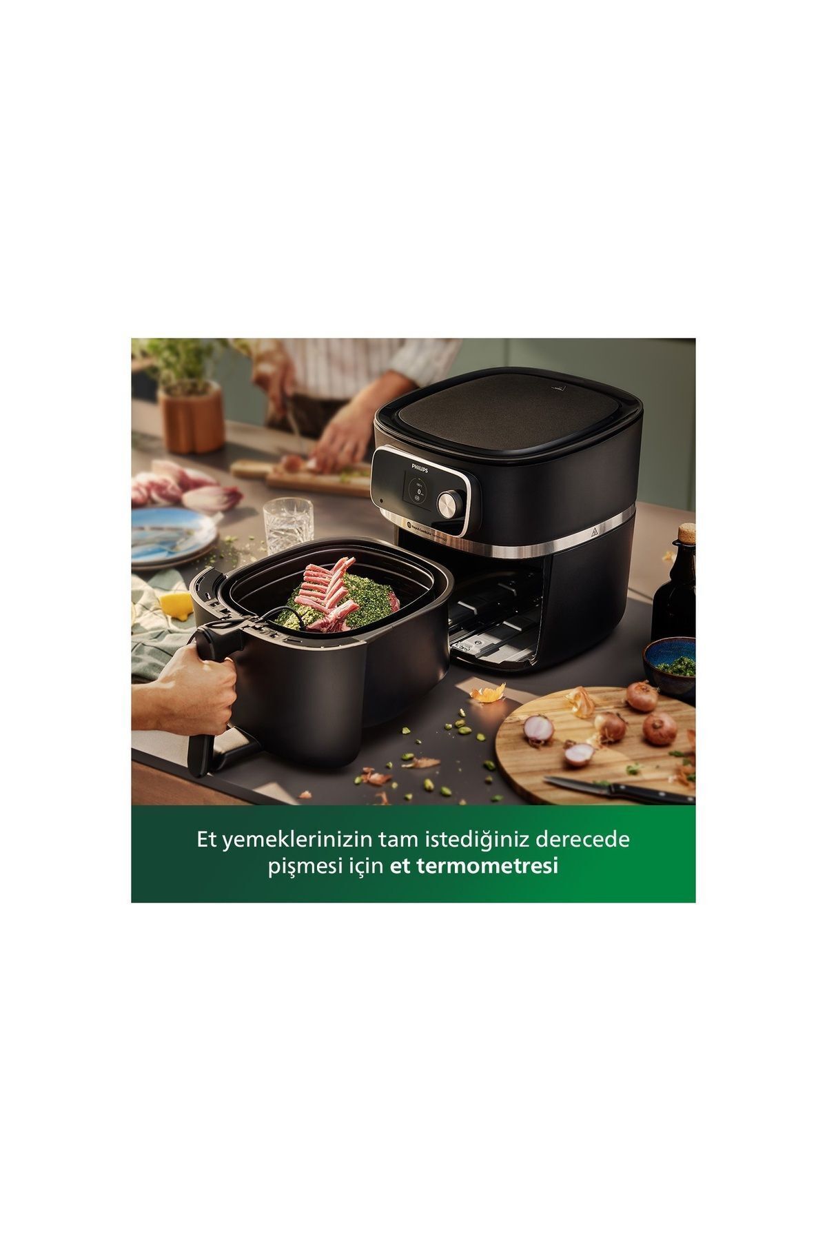 Philips Airfryer 7000 Serisi, Gıda Termometreli, 2 kg, 8.3 L Kapasite, XXL Connected,