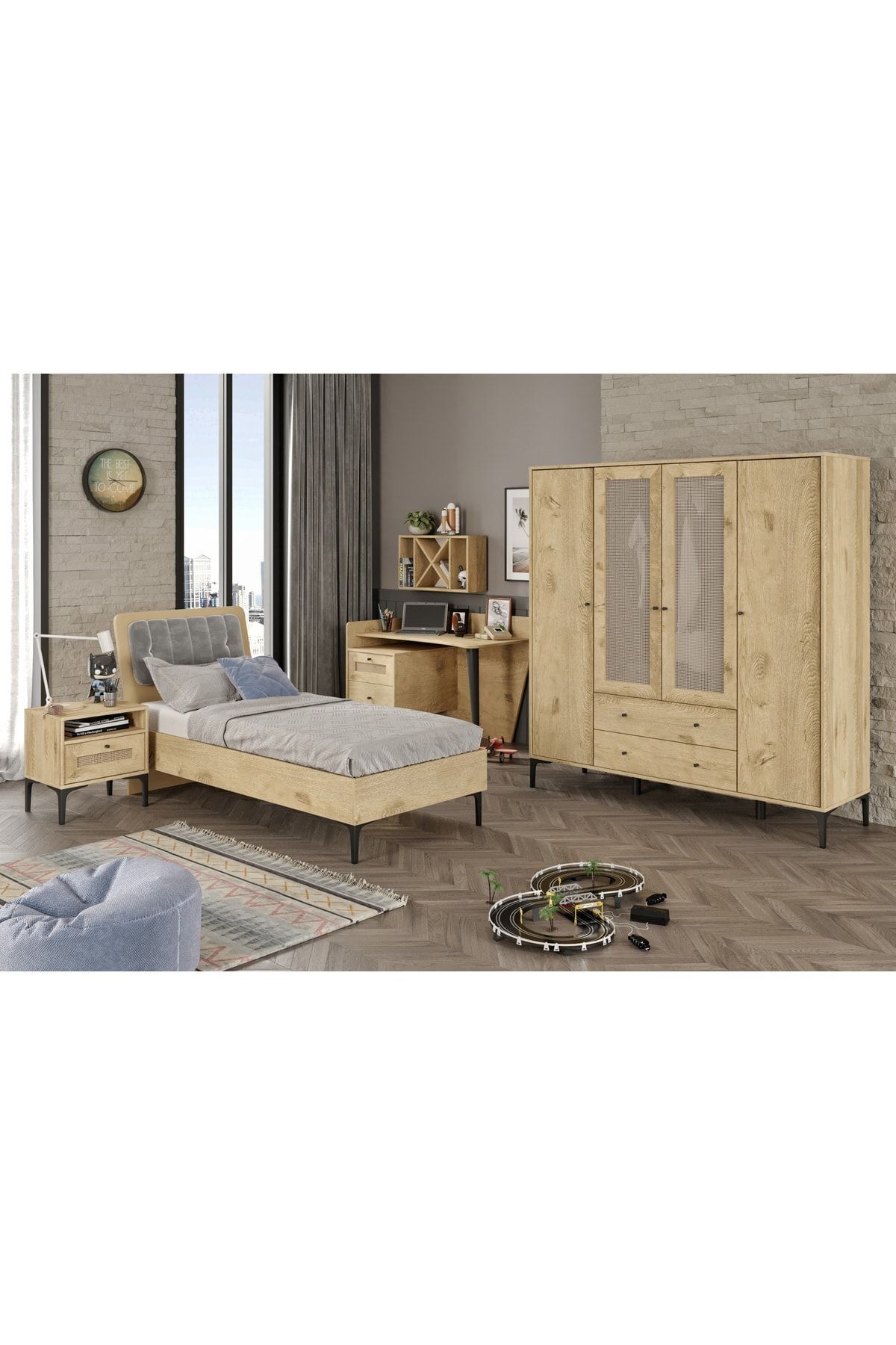 VENATTO Trio Xl Genç Odası (MEŞE) (%100MDF)