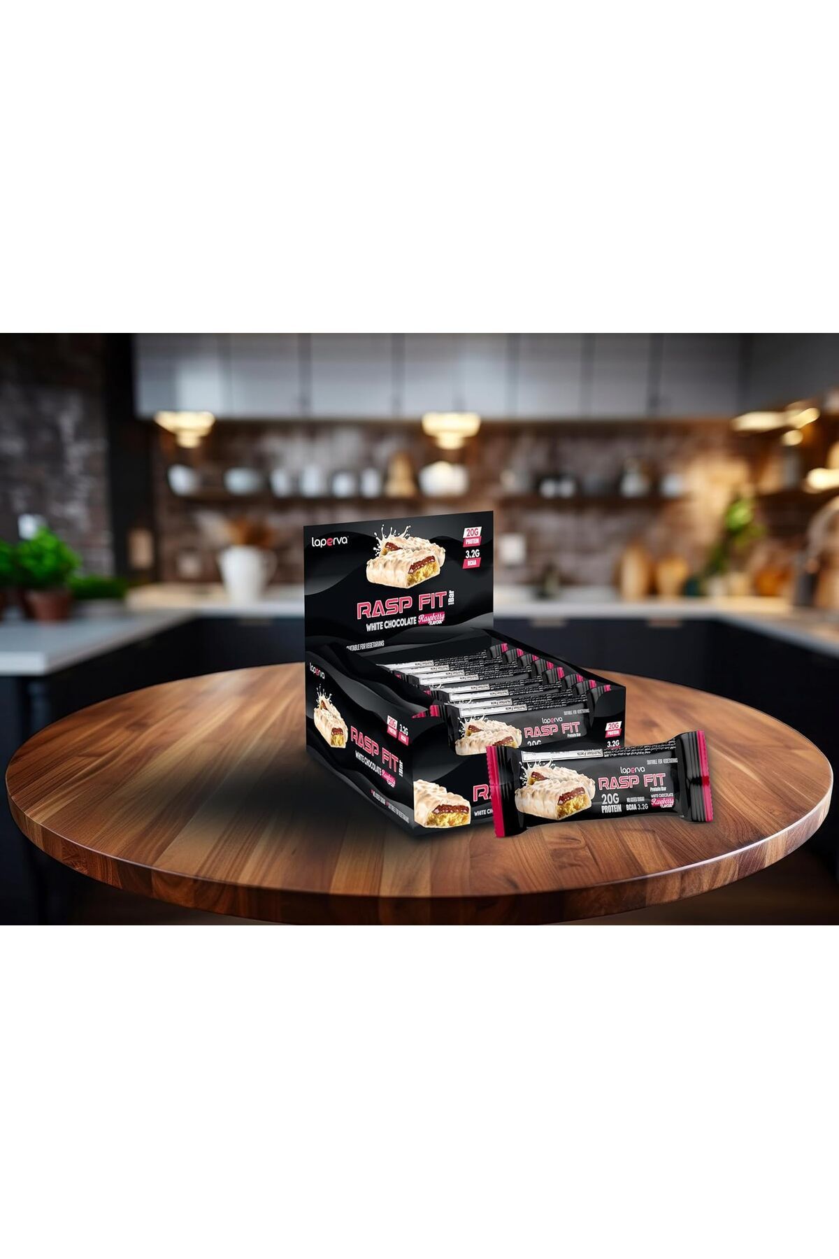 Laperva-Rasp Fit Protein Bar, White Chocolate Raspberry, Box of 12 Bars 3