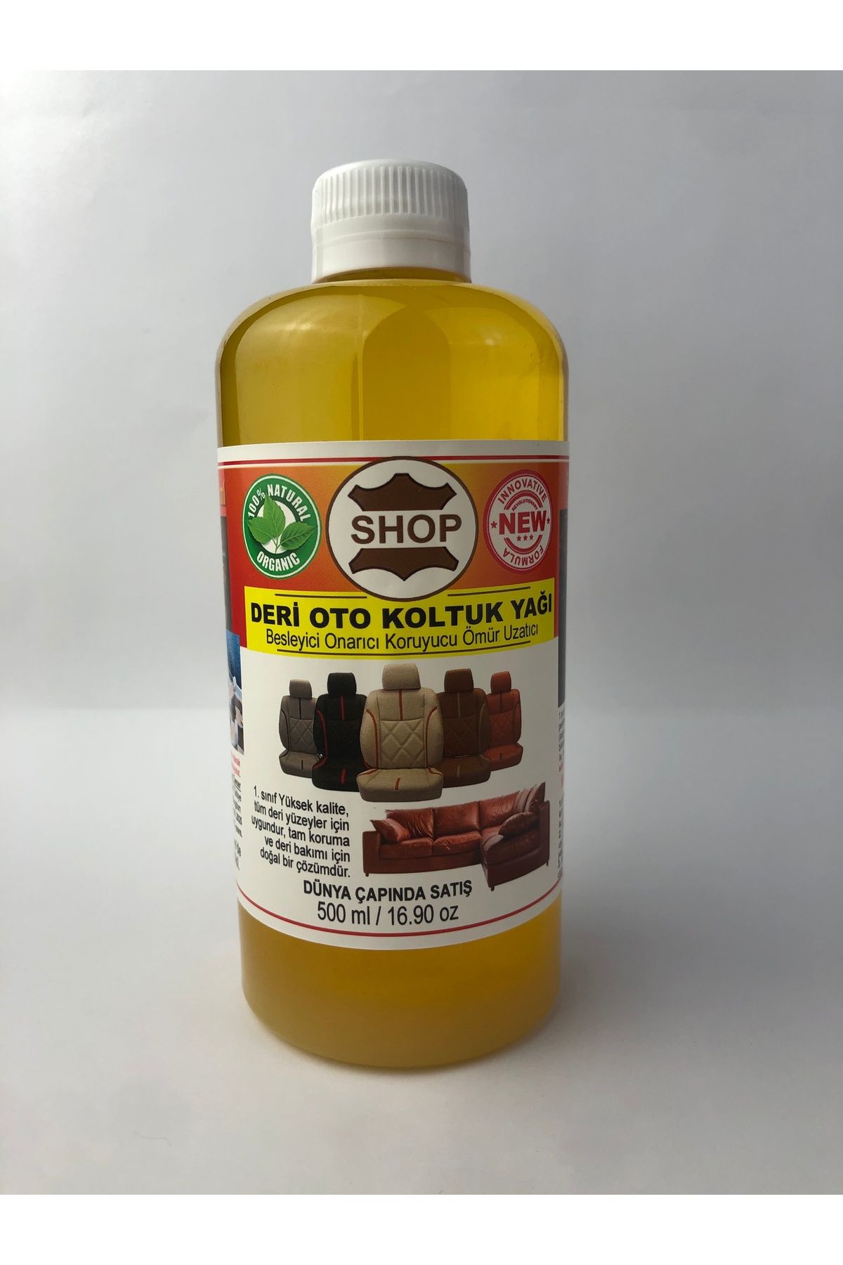 shop Oto deri koltuk bakım yağı 500 ml İlk kullanımda deri koruyucu onarıcı parlatıcı doğal yağ Uyumlu