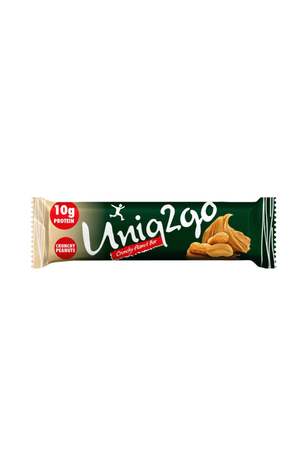 Uniq2Go-Crunchy Midi Protein Bar with Peanut Butter - 40g Box of 16 2
