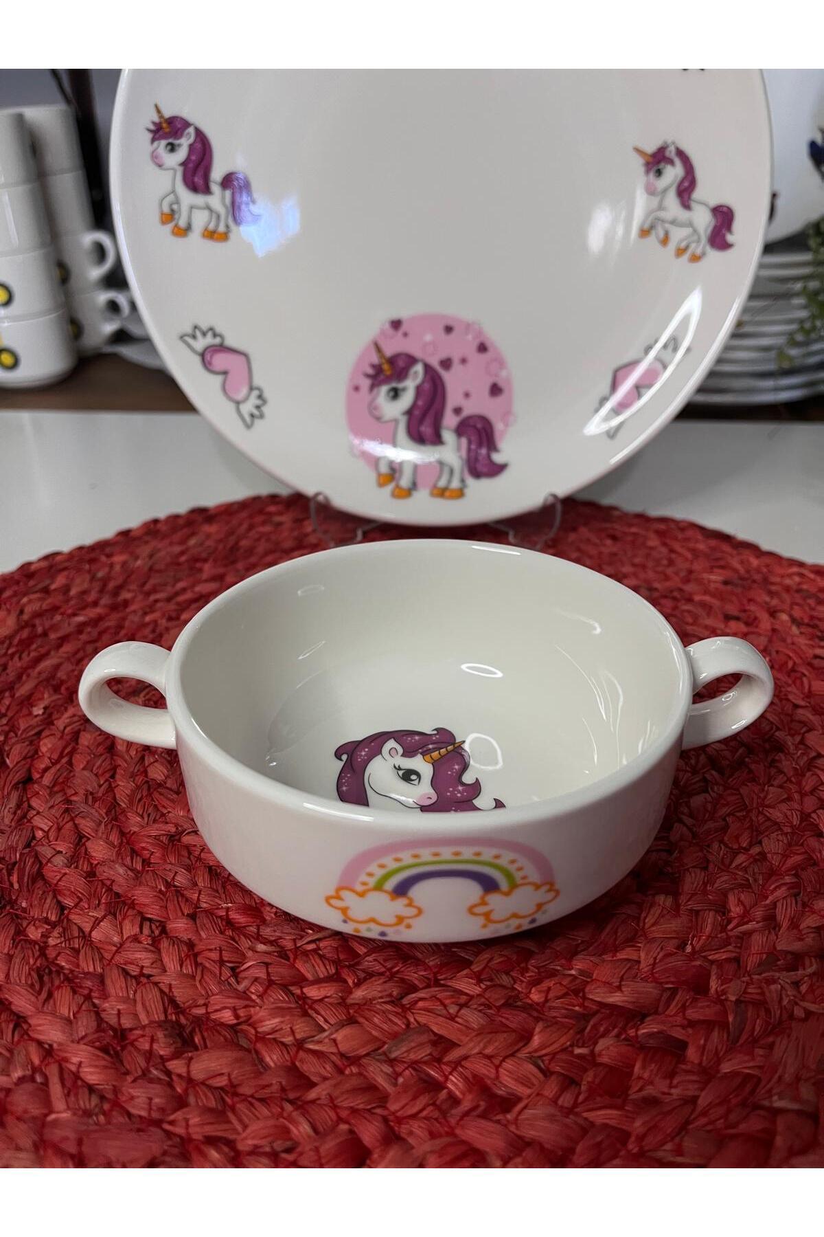 TEBAK COLLECTION TEBAK YENİ UNİCORN MODEL 6 PARÇA ÇOCUK YEMEK TAKIMI fotoğrafı 5 (önizleme)