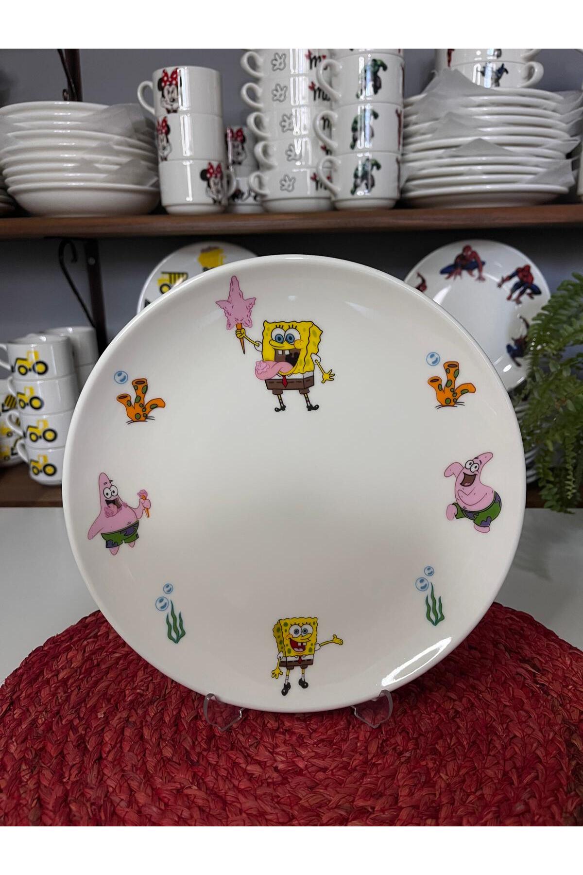 TEBAK COLLECTION TEBAK SÜNGER BOB DESEN 7 PARÇA ÇOCUK YEMEK TAKIMI MAMA SETİ fotoğrafı 4 (önizleme)