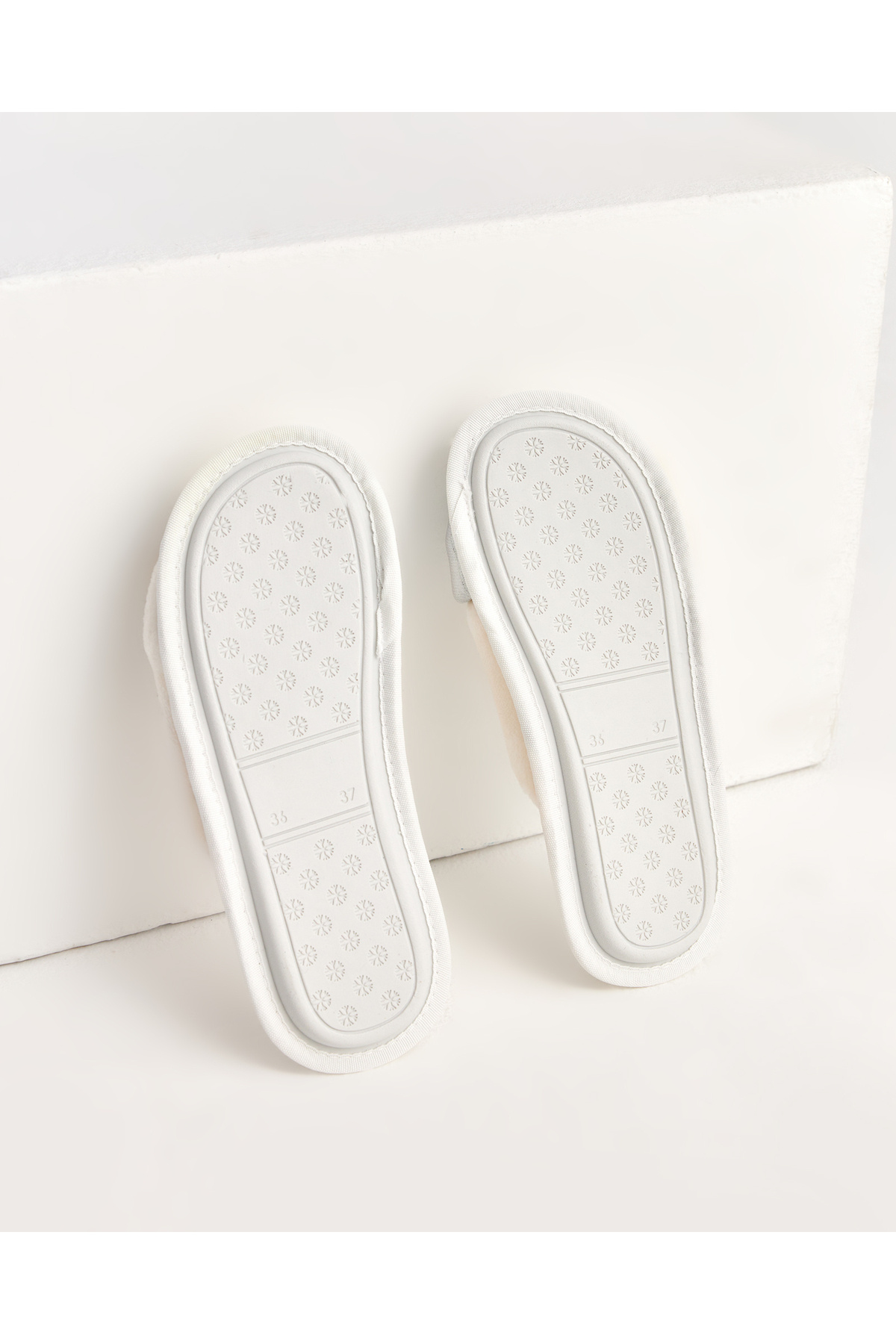 Chirpy-Bride Team - White Women's Slippers with Writing 4