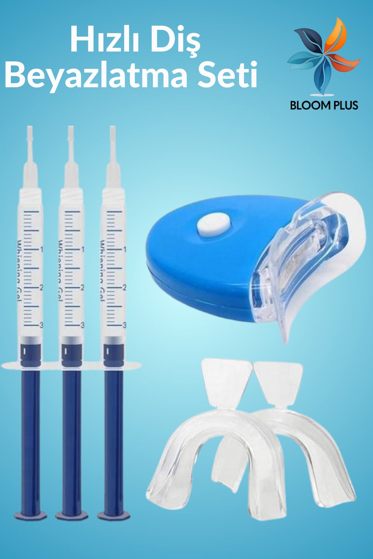 bloomplus 6 Lı Seyahat Seti White Anında Beyazlık Beyazlatıcı Led Işıklı Dental White Diş Beyazlatıcı