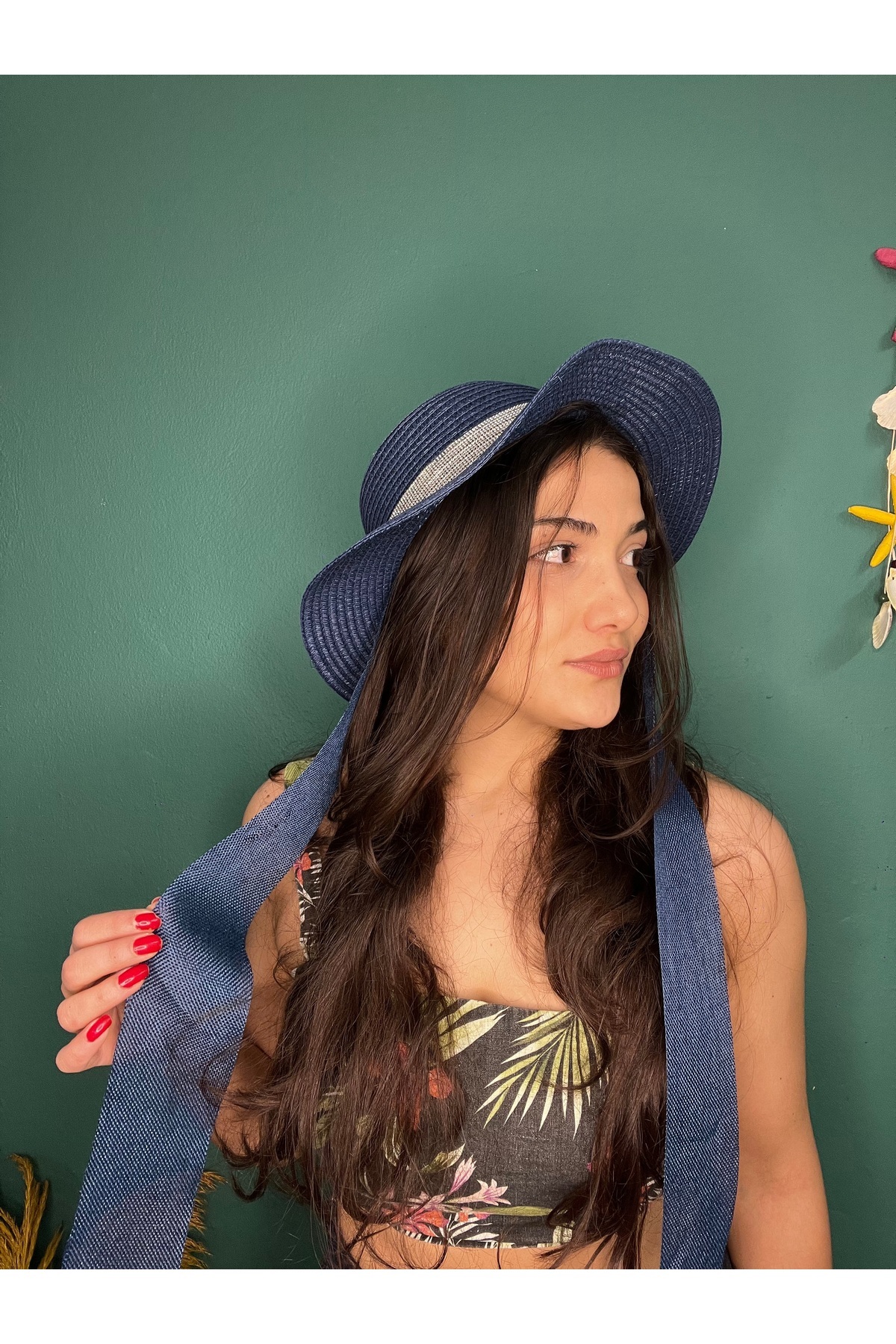 laviyonsa-Straw Hat with Ties 2