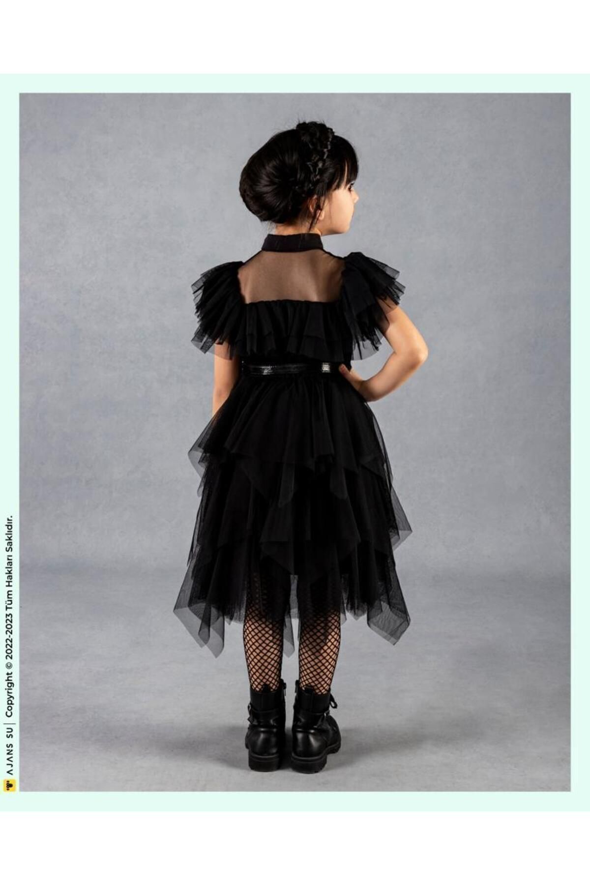 Gocoland Wednesday Kostüm Siyah Renk Elbisesi fotoğrafı 2 (önizleme)