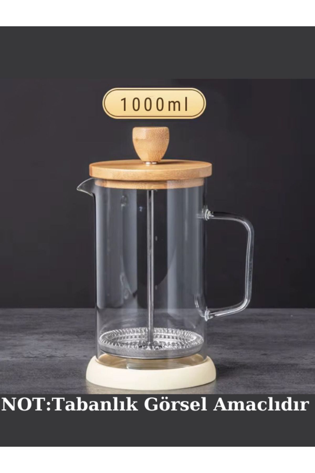 NutraBella French Press 1000 ml (ATEŞE DAYANIKLI)