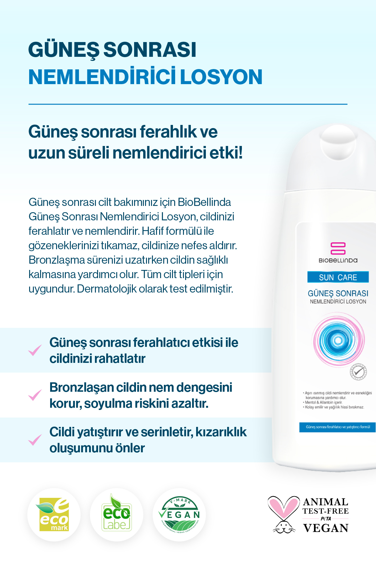 Güneş Sonrası Nemlendirici Losyon 200 ml ( 2'Lİ SET ) — BL139x2 — تصویر 2 از 3