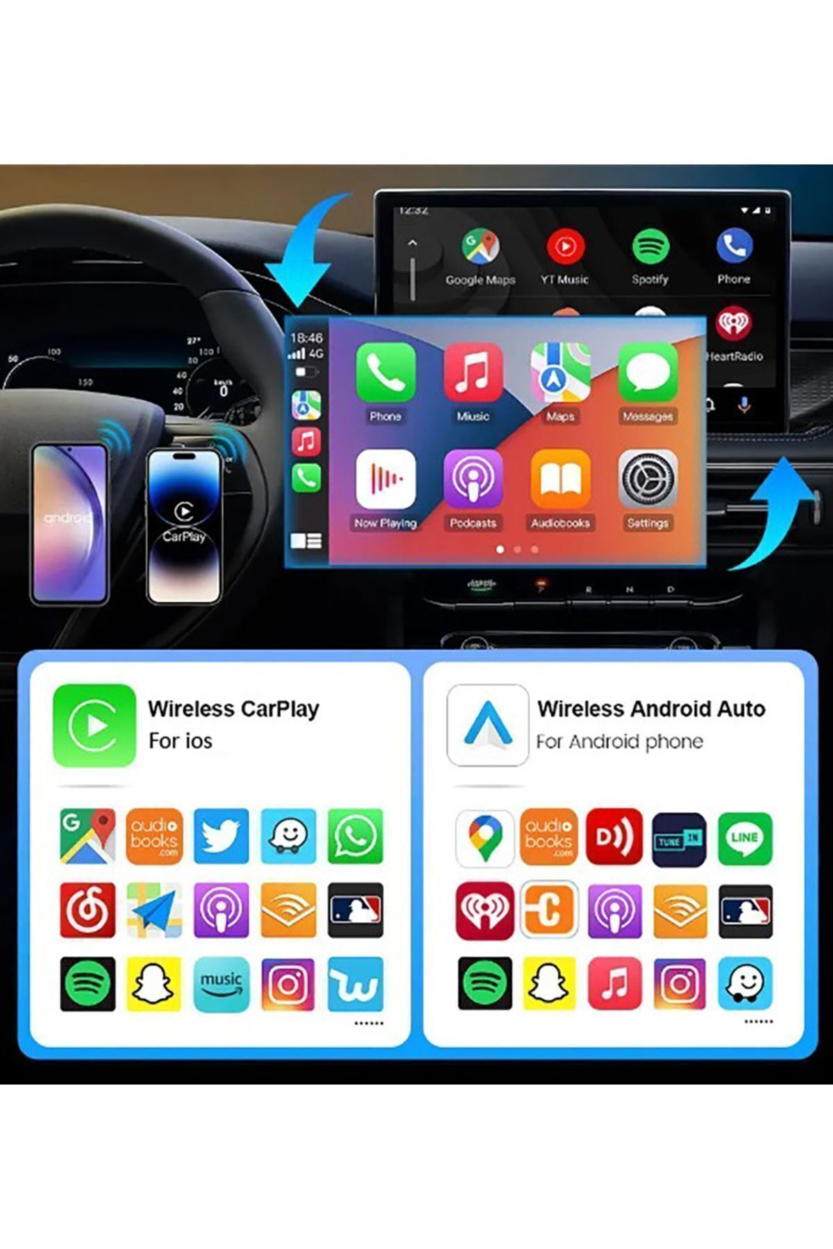 BK DESING-Mini Carplay USB and Type-C Compatible New Design Car Multimedia Adapter 4