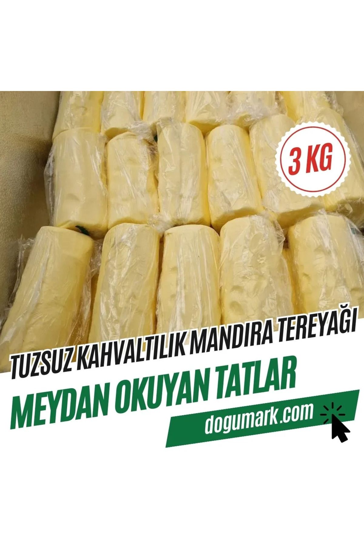 DoğuMark Tuzsuz Kahvaltılık Mandıra Tereyağı (3 Kg)