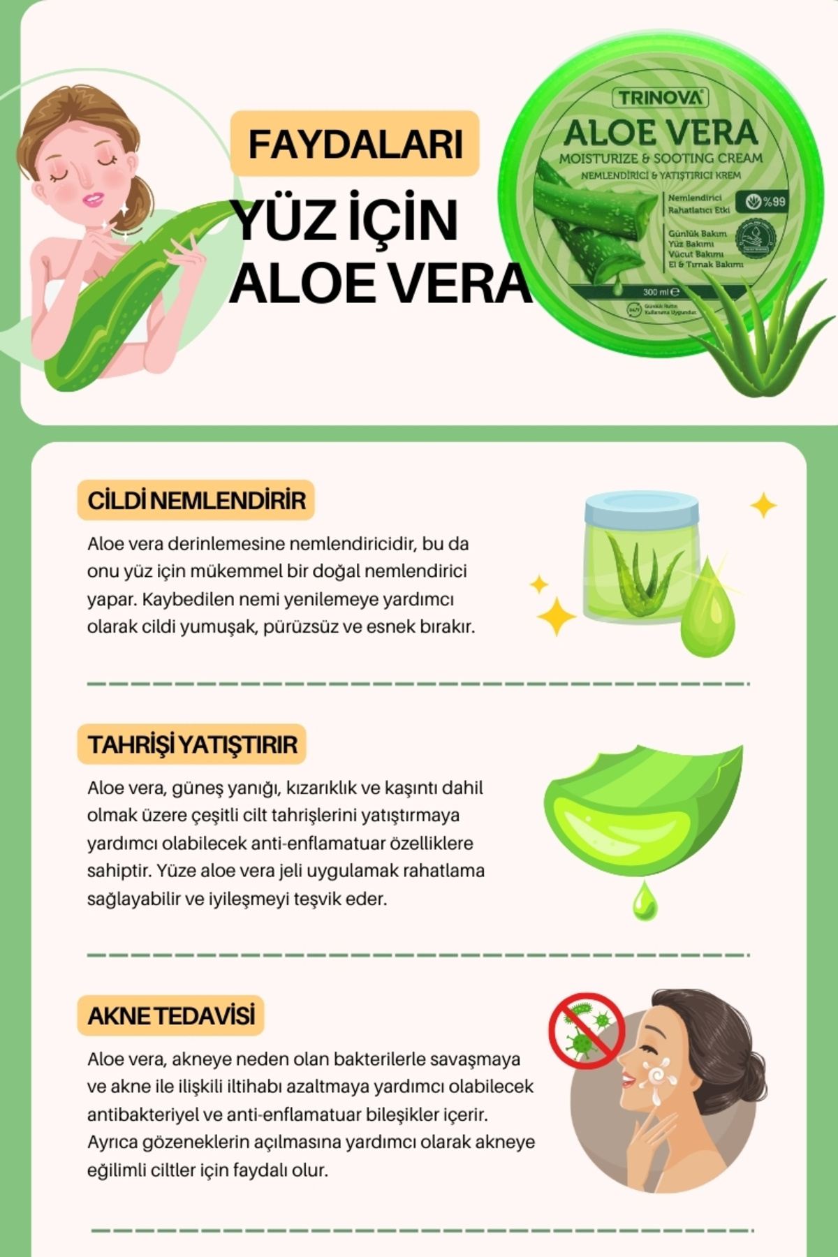 Trinova-Cream Alovera - Moisturizing and Relaxing 3