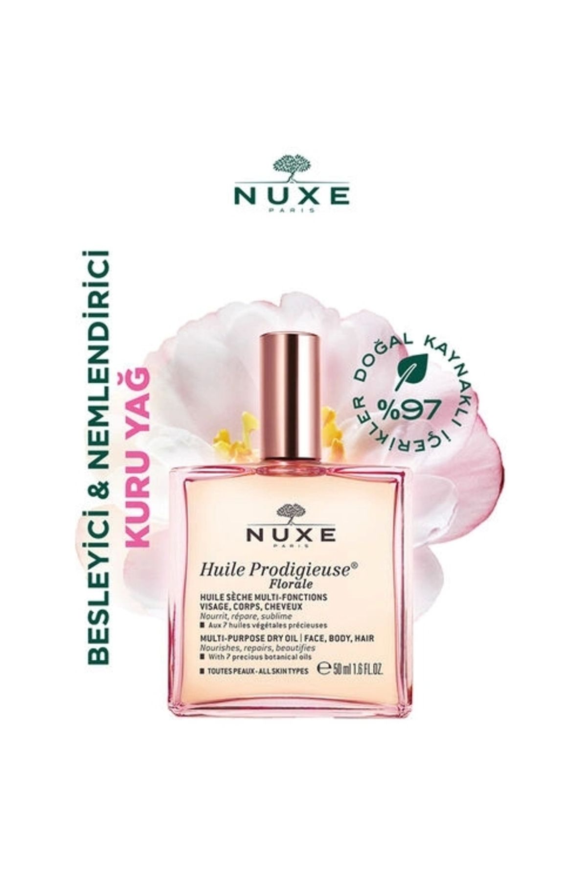 Nuxe Huile Prodigieuse Floral Scent Pink Kuru Bakım Yağı 50 ml 3264680024382