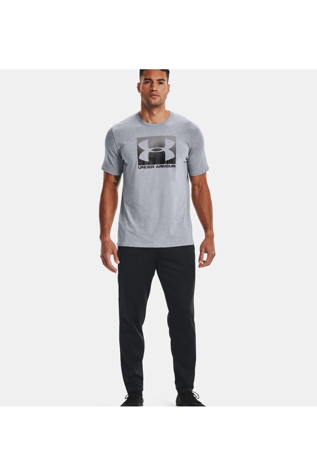 تی شرت ورزشی مشکی مردانه آستین کوتاه ورزشیTYLE BOXED UA 1329581 035 Under Armour