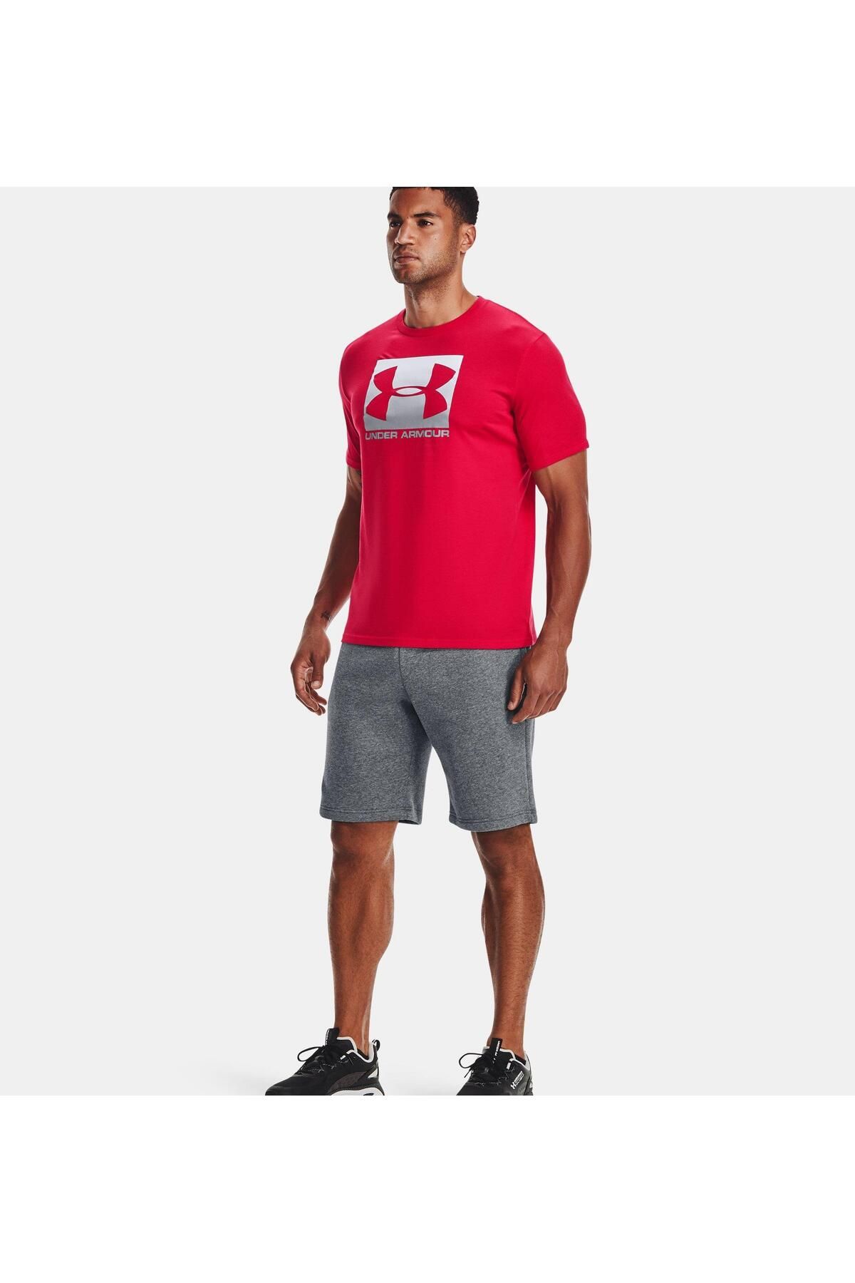 تی شرت ورزشی صورتی مردانه آستین کوتاه ورزشیTYLE BOXED 'S UA 1329581 600 Under Armour