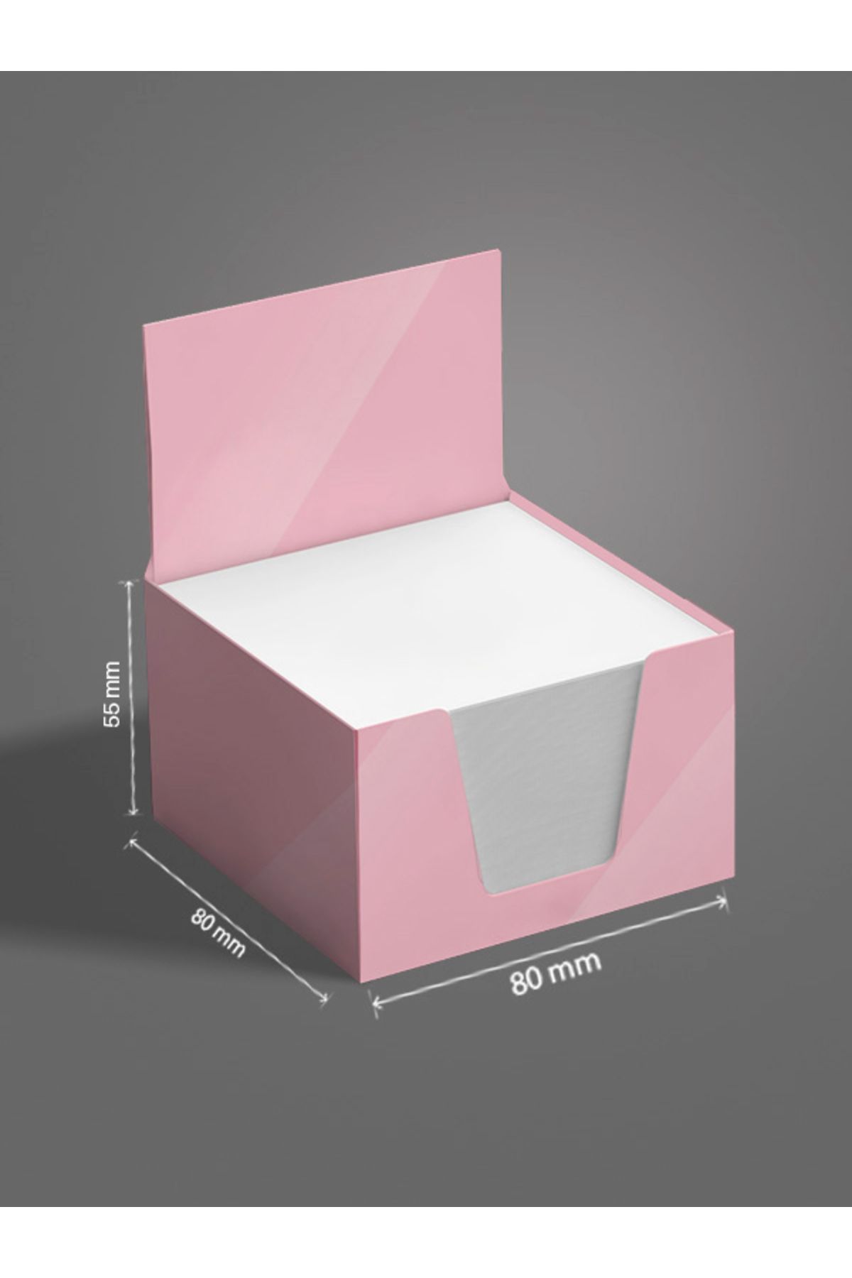 AYKUT OFSET-5Pcs,Pink Boxed,Cube Memo Pad,Boxed Block Note,Note Paper,Note Holder,Cube Note Paper 500Pcs, 8X8 3