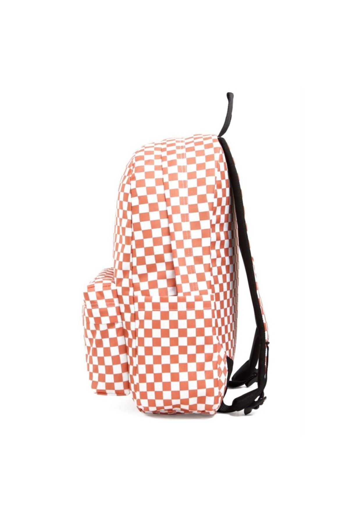 Vans-Hnedý kockovaný ruksak Vans Old Skool Check Backpack 3