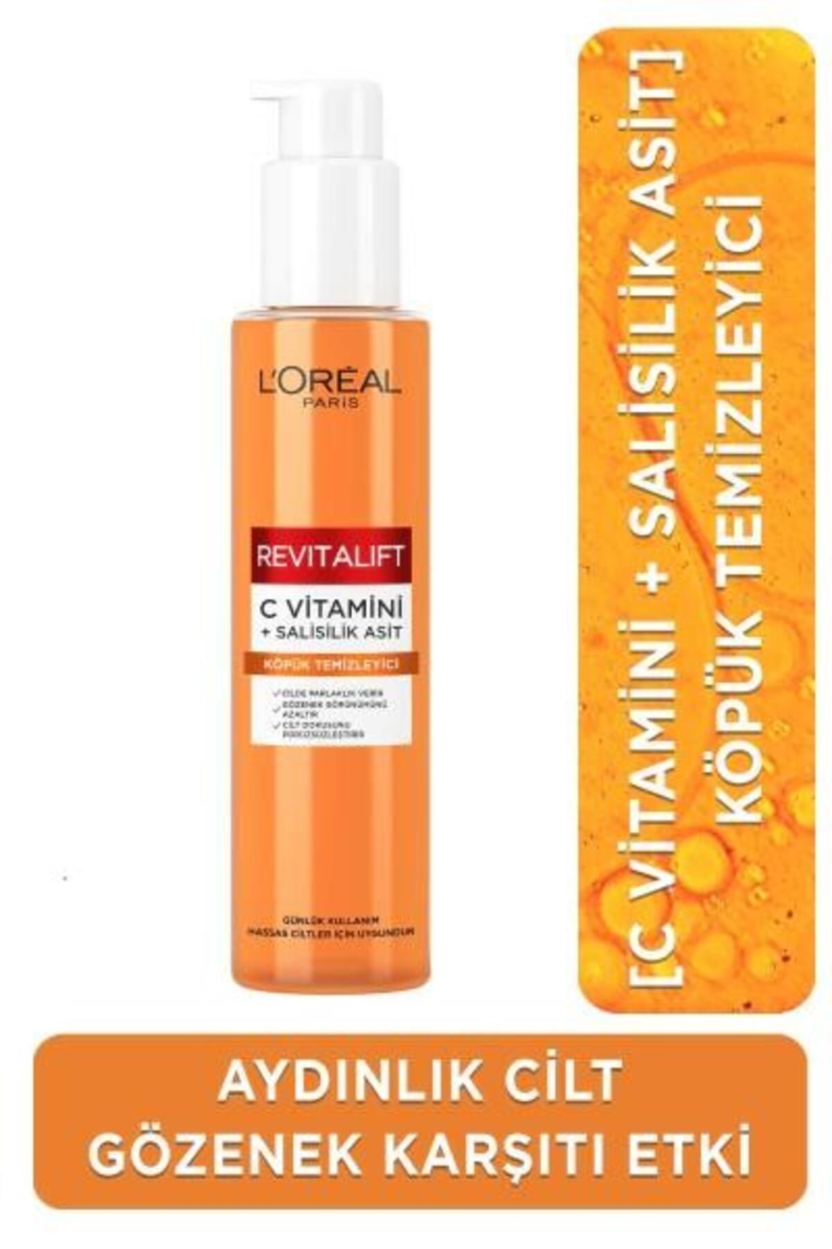 L'Oreal Paris Revitalift Clinical [C vitamini + Salisilik Asit], Aydınlatıcı ve Gözenek Karşıtı Köpük Temizleyici