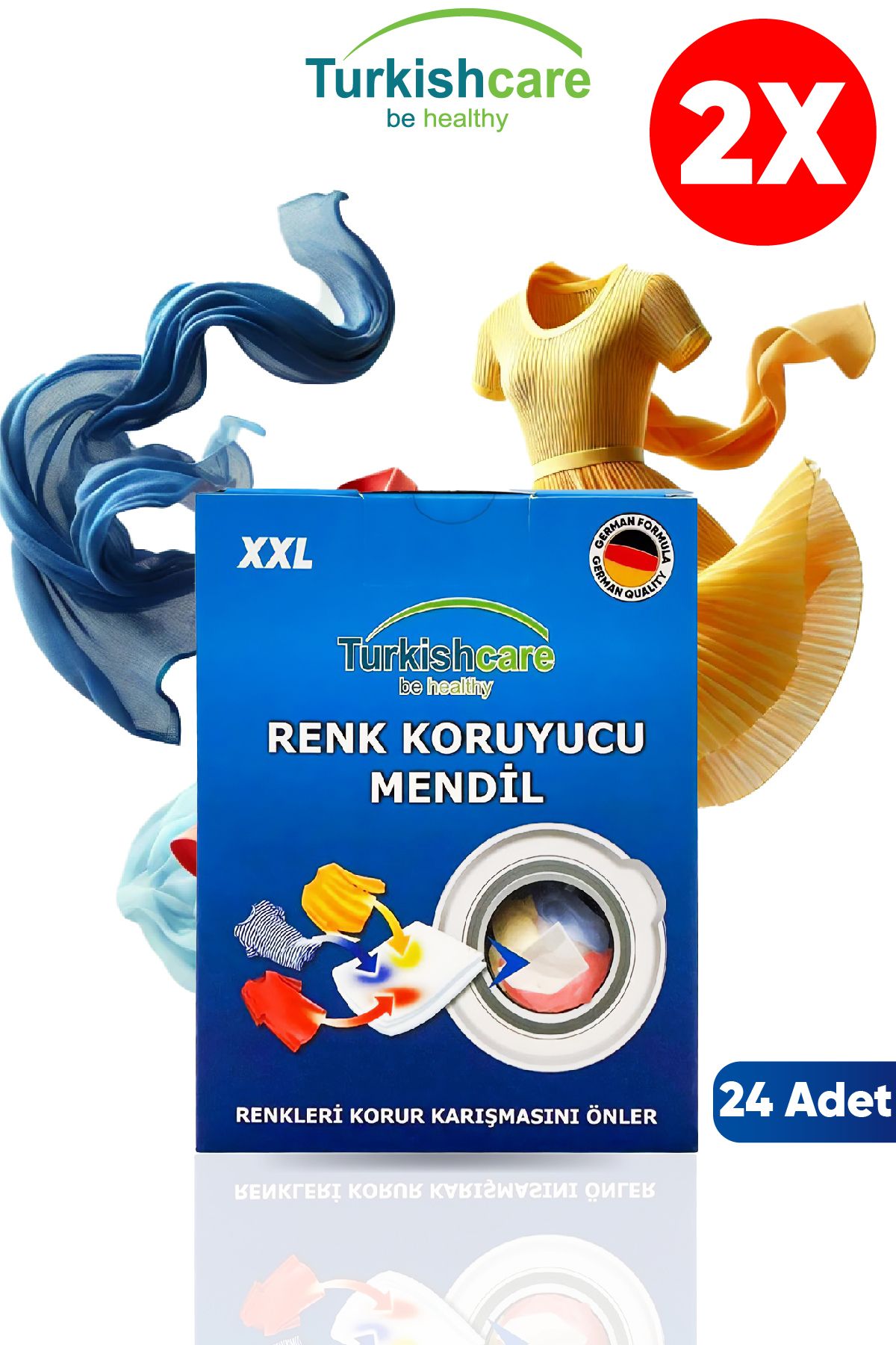 Turkishcare 12 Lİ RENK KORUYUCU MENDİL 2Lİ