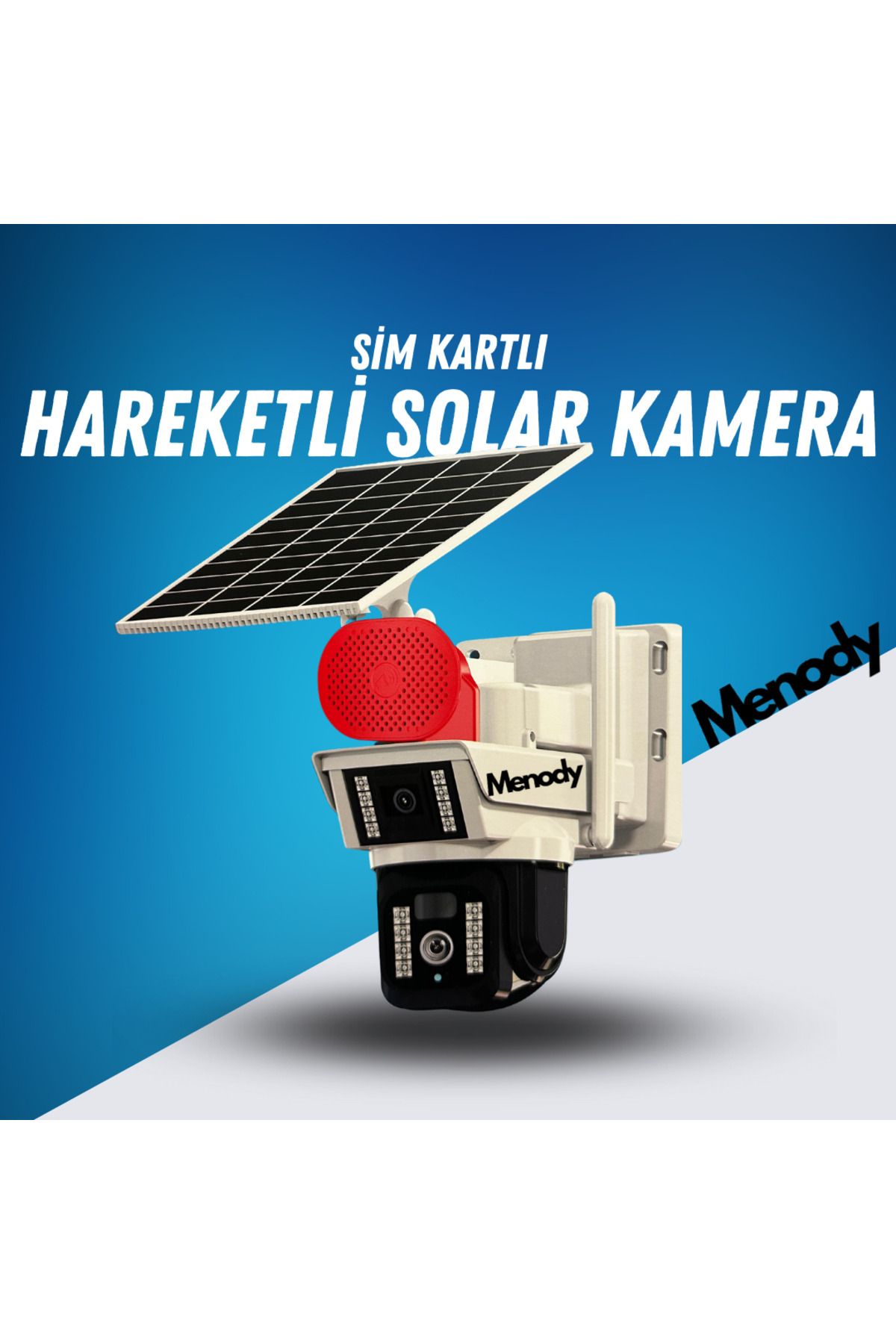 menody 3940 4G Solar 6mp Ptz Güvenlik Kamerası Güneş Enerjili Kamera Hareket Algılama Bildirim 10x zoom