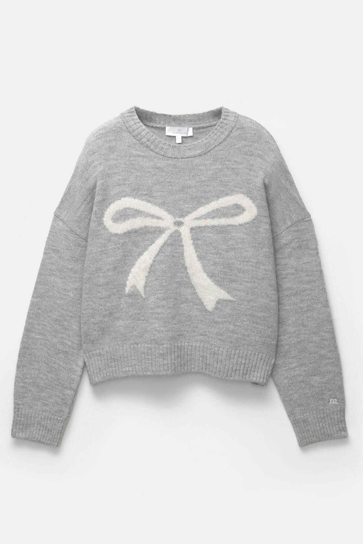 Pull & Bear-Knit jumper with bow graphic 6