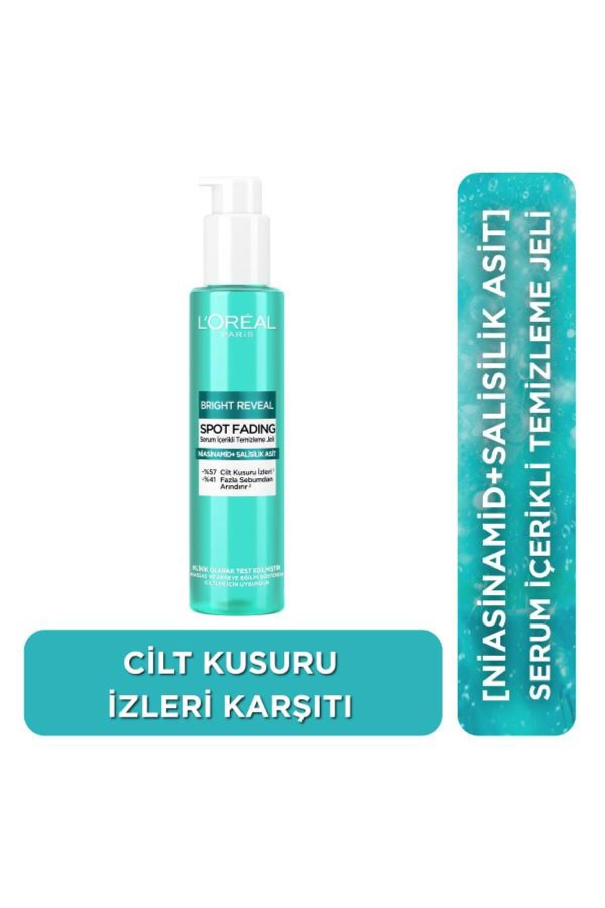 L'Oreal Paris Bright Reveal Cilt Kusuru İzi Karşıtı, Serum İçerikli Temizleme Jeli Niasinamid+Salisilik Asit 150ml