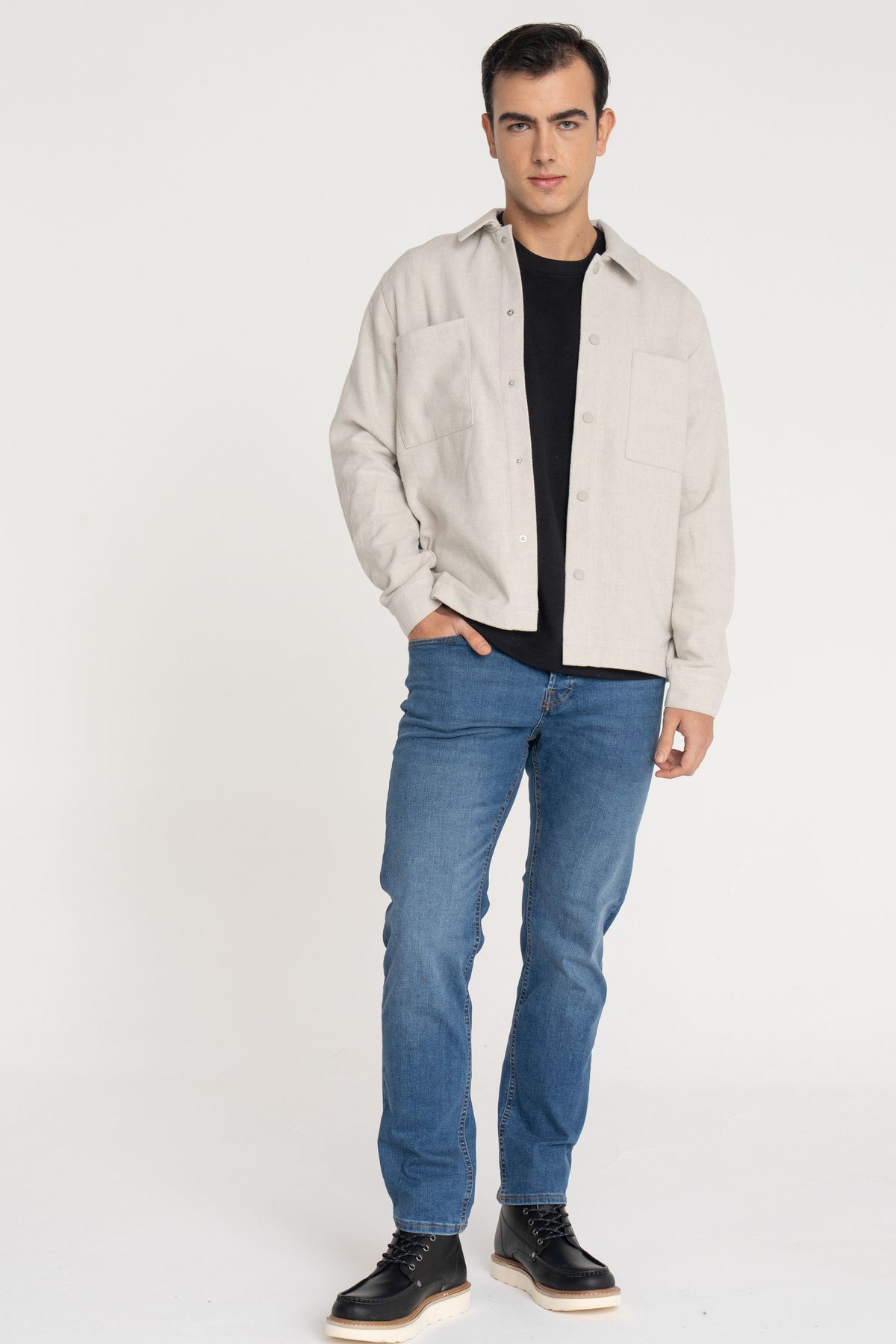 ژاکت پیراهن آستین بلند مردانه - چارلی Jack & Jones