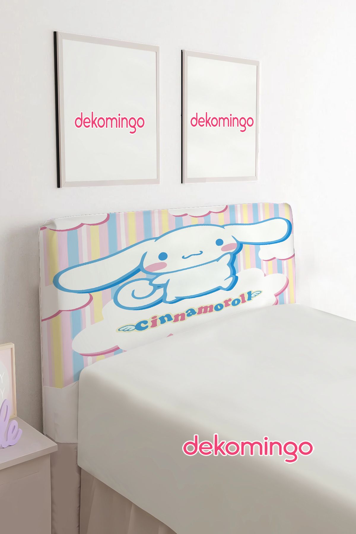 dekomingo CINNAMOROLL DESENLİ BAZA BAŞLIK KILIFI ( TEK KİŞİLİK )