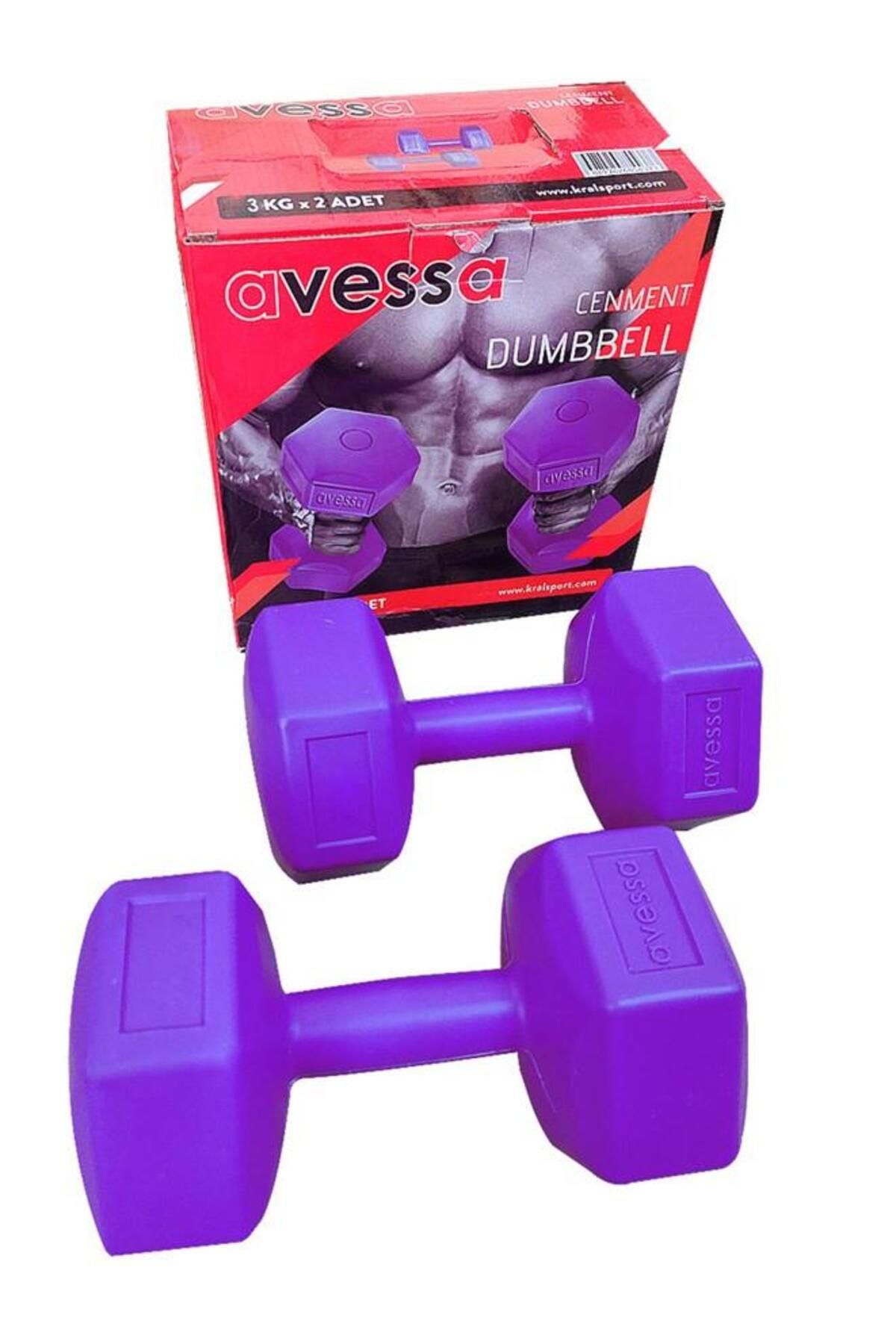 AVESSA 3 Kg Plastik Dambıl Set Db-4141-3