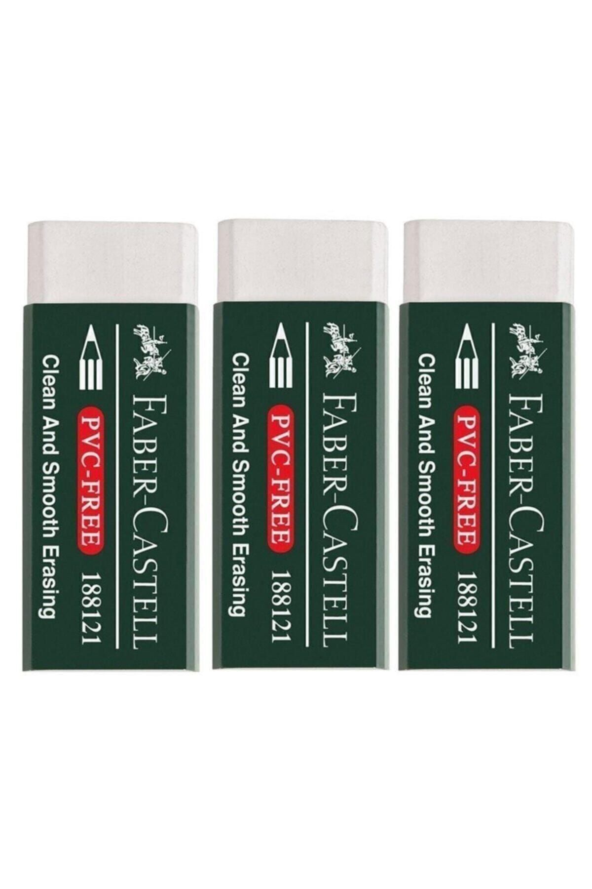 Faber Castell Pvc Free No:20 Büyük Boy Beyaz Silgi 3 Lü