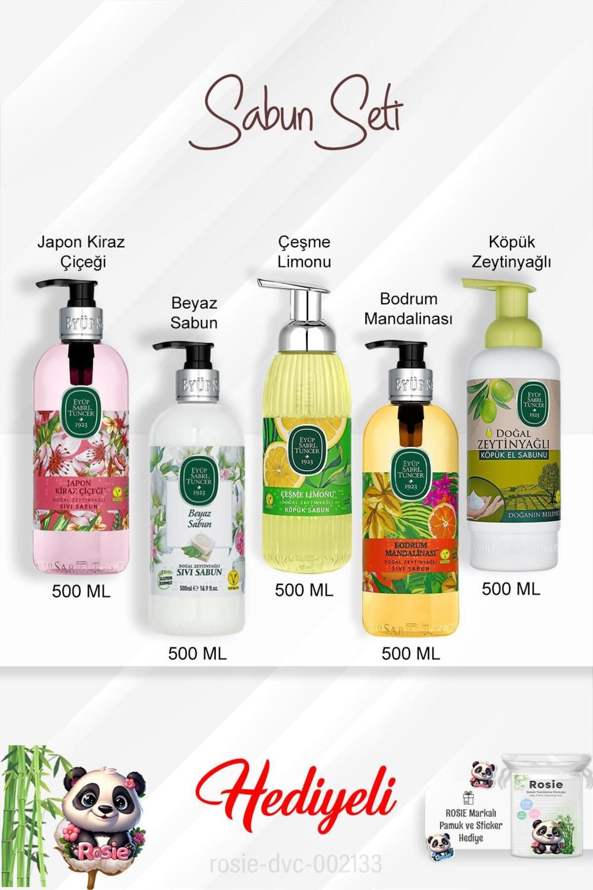 نارنگی بدروم، لیمو چشمه، شکوفه گیلاس ژاپنی، صابون سفید، روغن زیتون 500 میلی لیتر و رزی Eyüp Sabri Tuncer