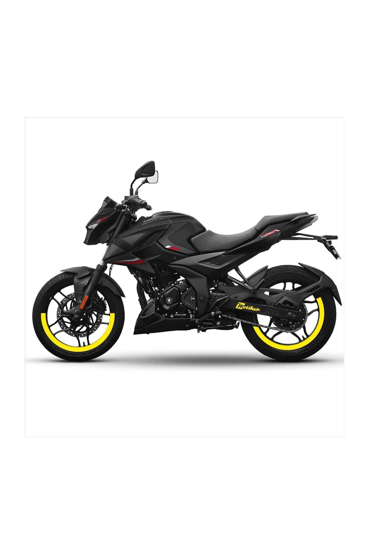 Kendorf BAJAJ PULSAR N250 Yarım Kaplama Jant Sticker Etiket Modeli Sarı