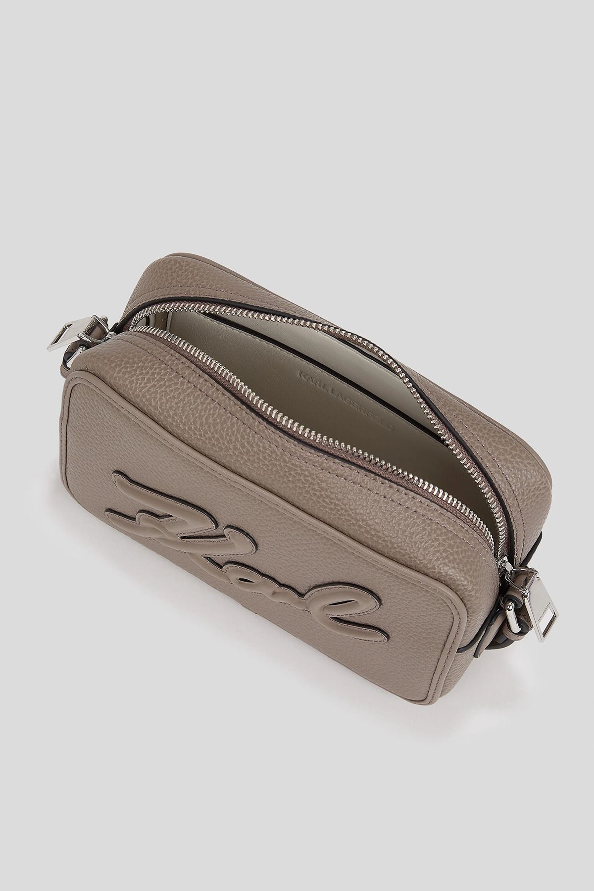 Karl Lagerfeld-Béžová dámska crossbody kabelka 12,5x20x8 cm 245W3094 3