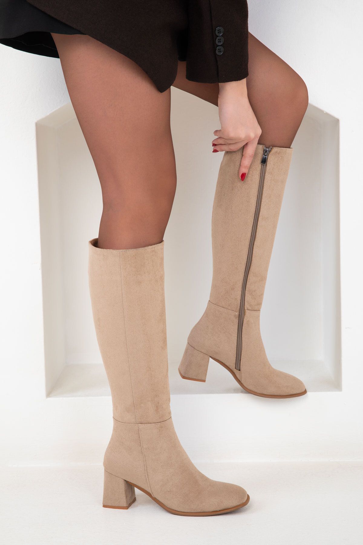 SOHO Buty Damskie Mink Suede - Model Kobieta - 38