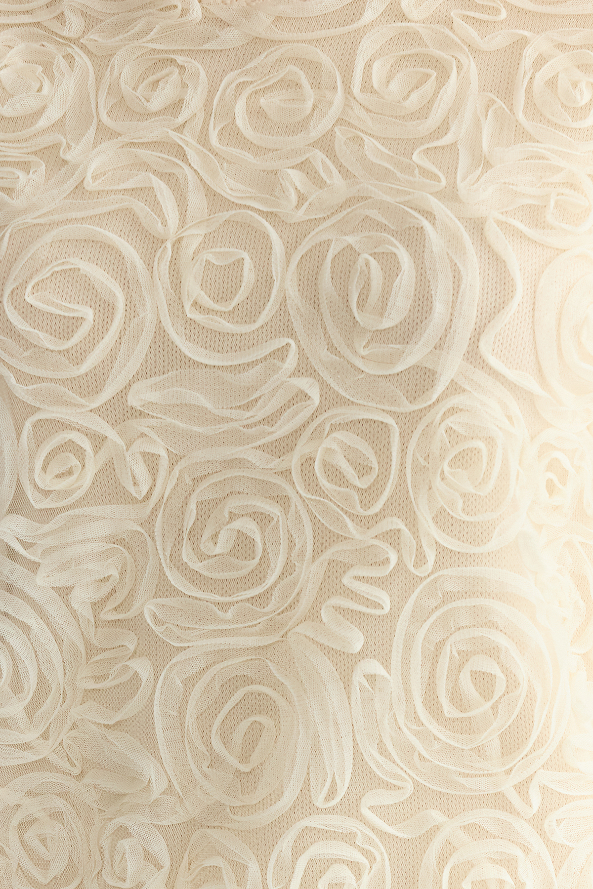 Trendyolmilla  Ekru Tül Gül Desenli Triko Orta Bluz TWOAW25BZ00321 - Görsel 6