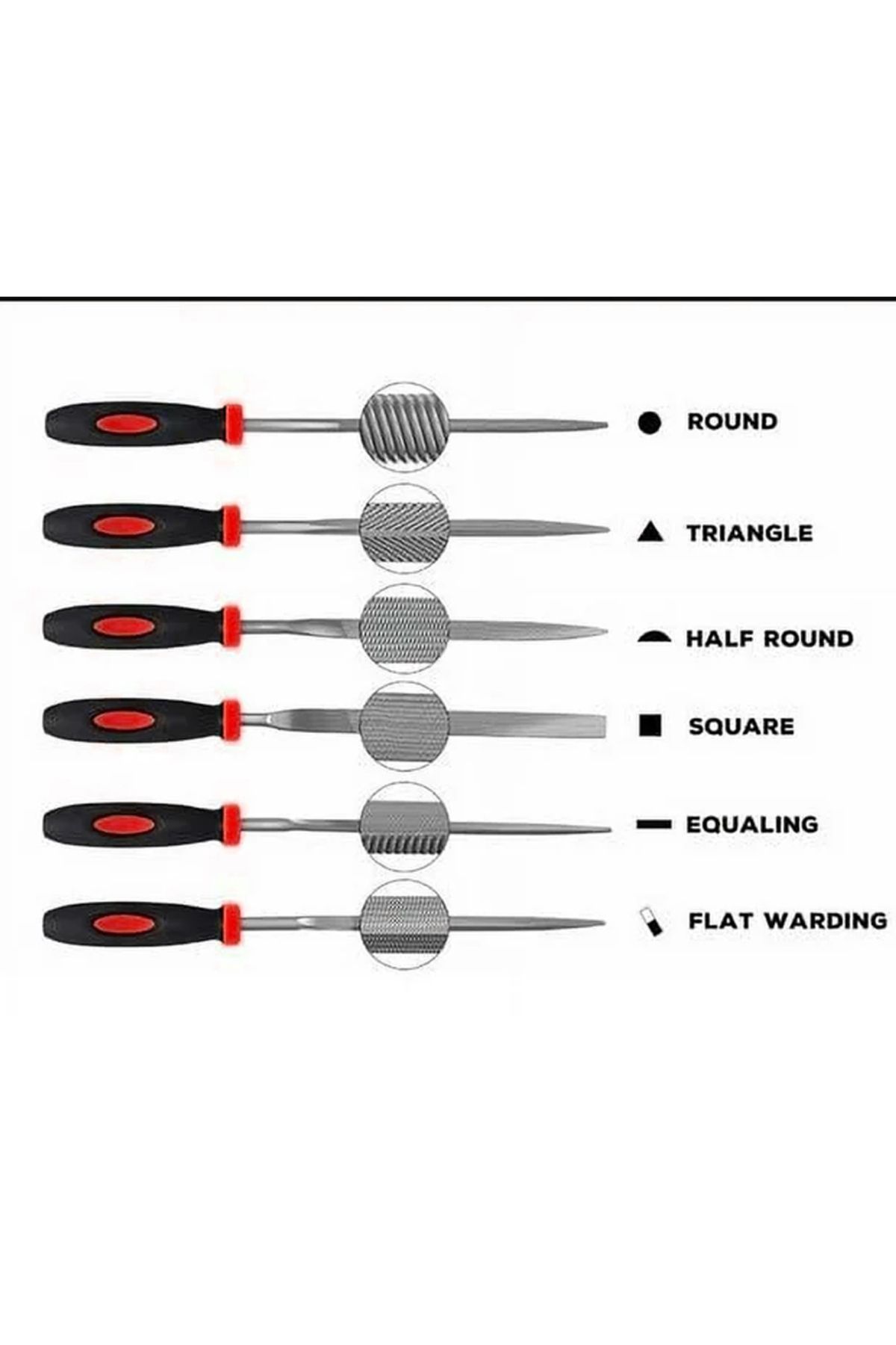 Keneth Tools 6 Pcs Mini Eğe Seti - 6 Parça Hobi Ve İnce İşçilik Eğe Seti (14cm)