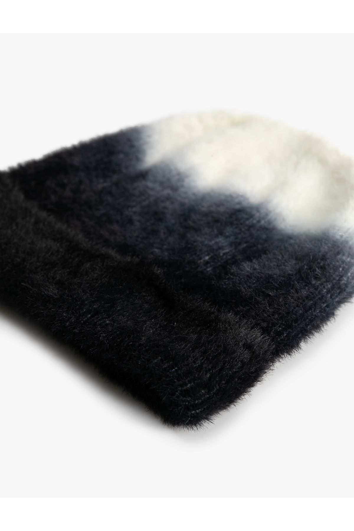 Koton-Soft Textured Beanie Color Block Fold Detailed Knit 3