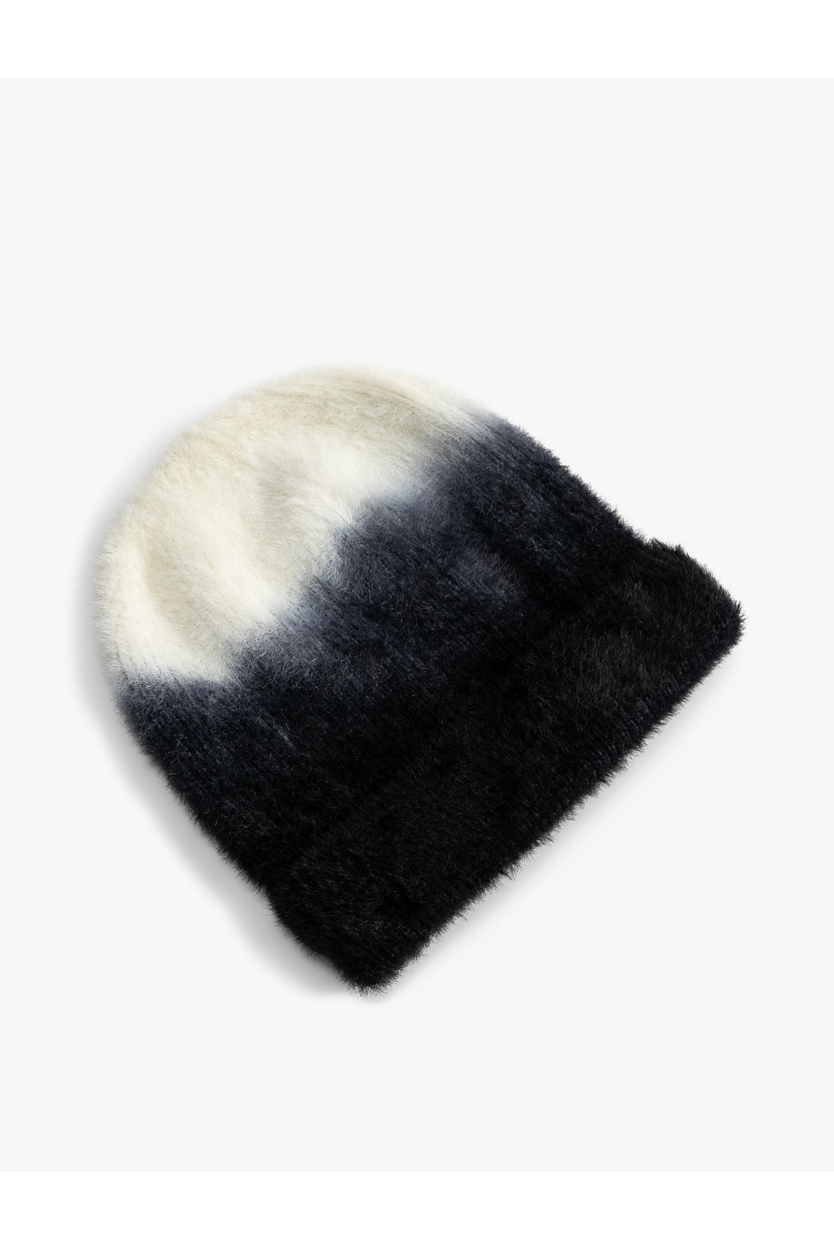 Koton-Soft Textured Beanie Color Block Fold Detailed Knit 2