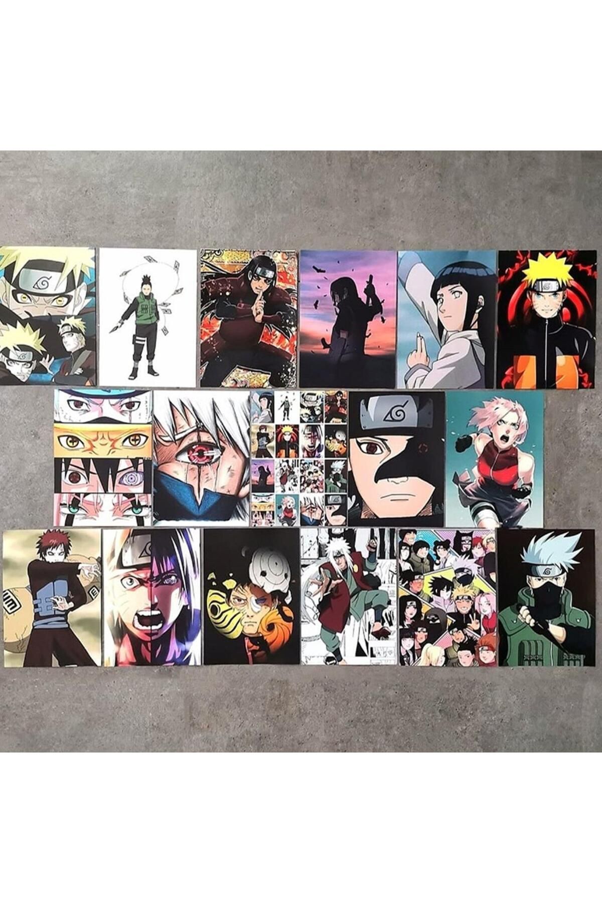 rengarenk outlet Poster Set 15 Anime Naruto Tasarım Duvar Kağıdı