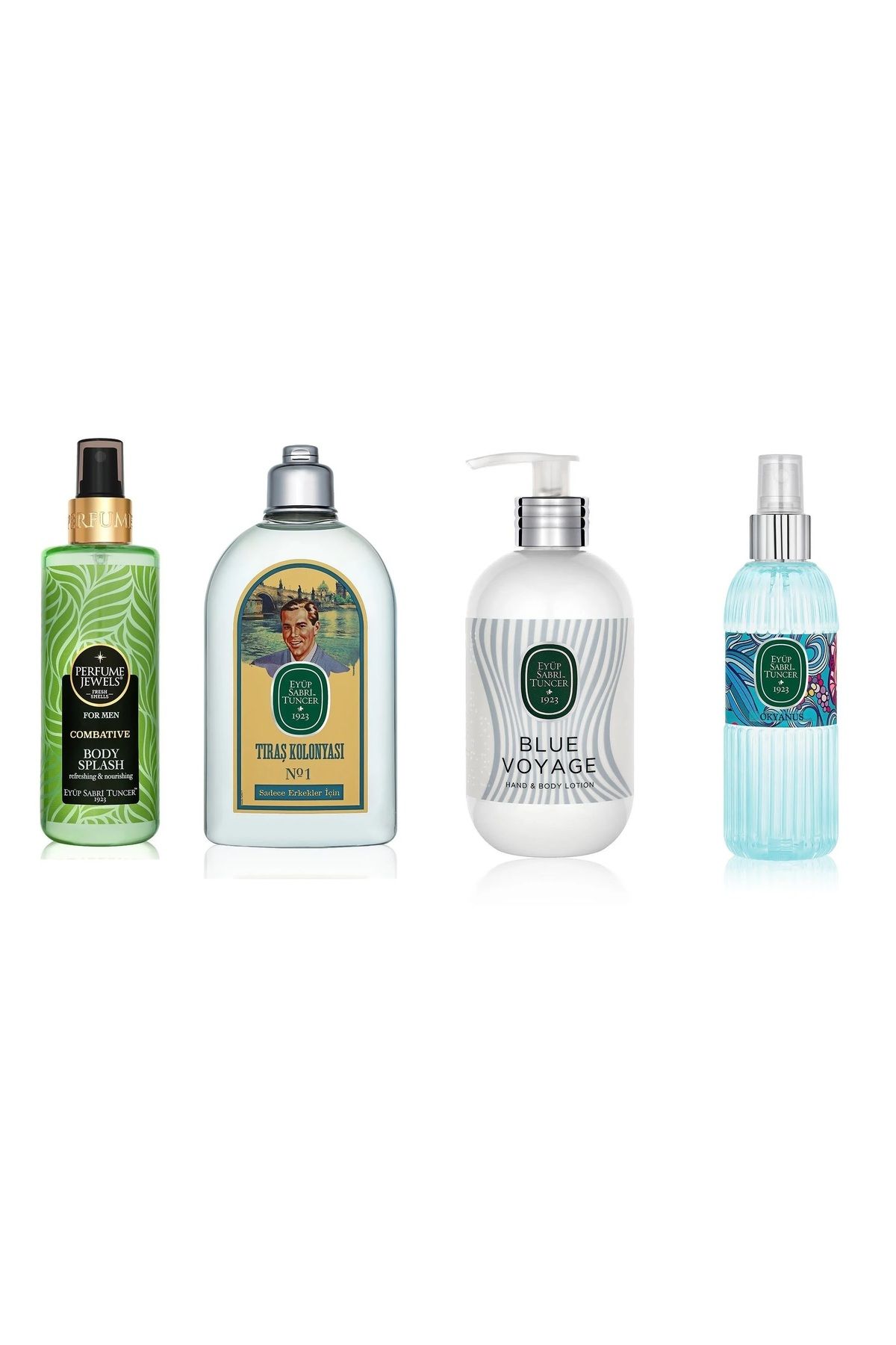 Eyüp Sabri Tuncer ERKEK BAKIM SETİ (Losyon280ml,traşkolonyası250ml,kolonya150ml,bodysplash250ml)