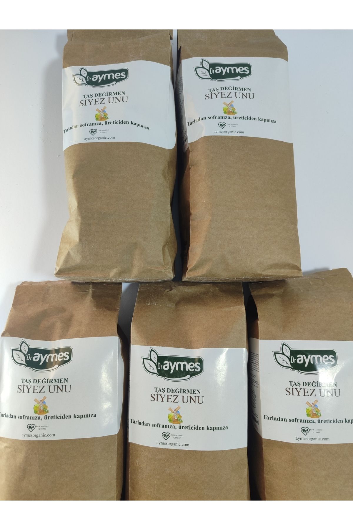 Aymes Organic Premium Organik Siyez Unu 5x1 KG | Geleneksel Taş Değirmen