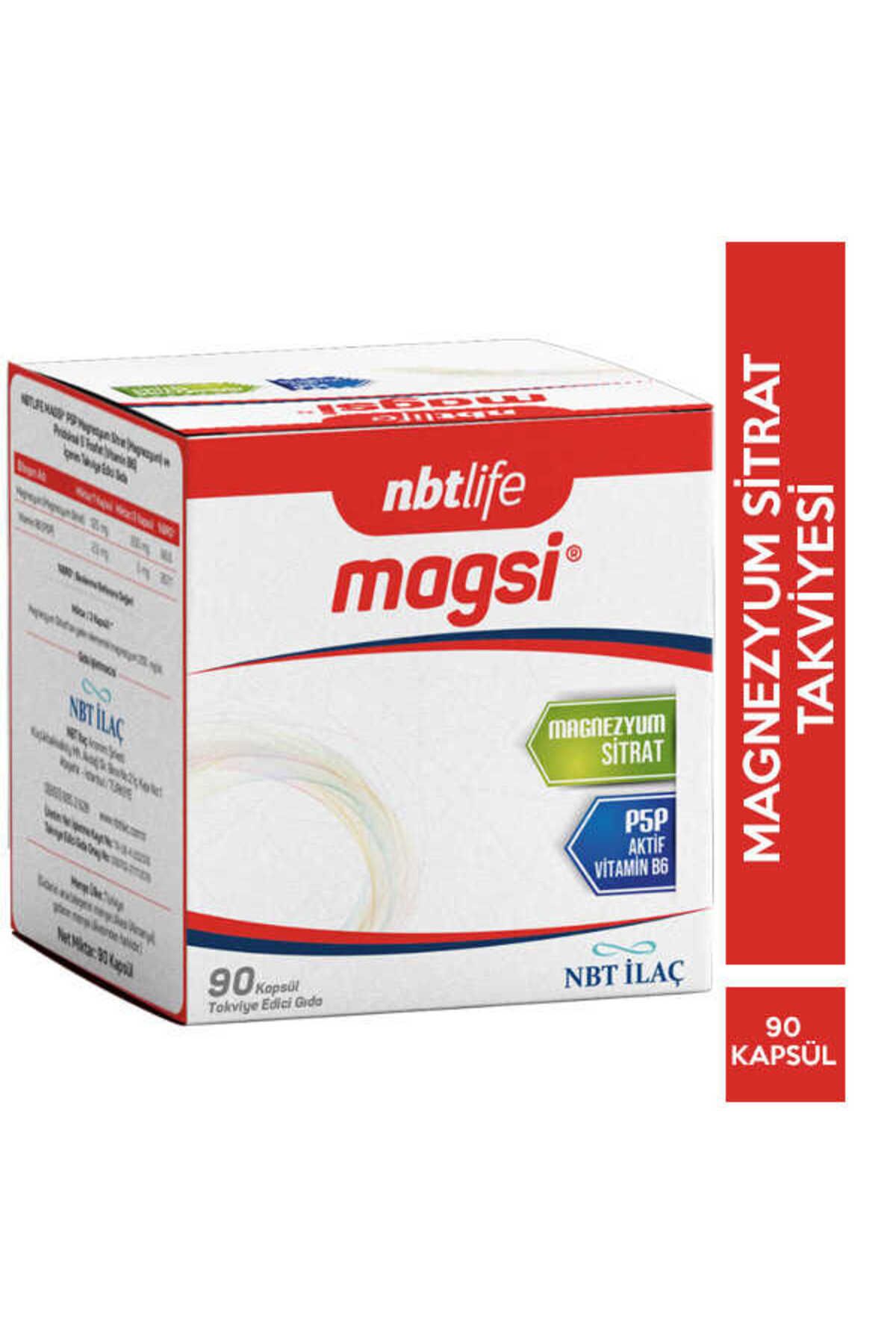 NBT Life NBTLIFE MAGSI 90 KAPSÜL MAGNEZYUM SİTRAT PİRİDOKSAL 5 FOSFAT