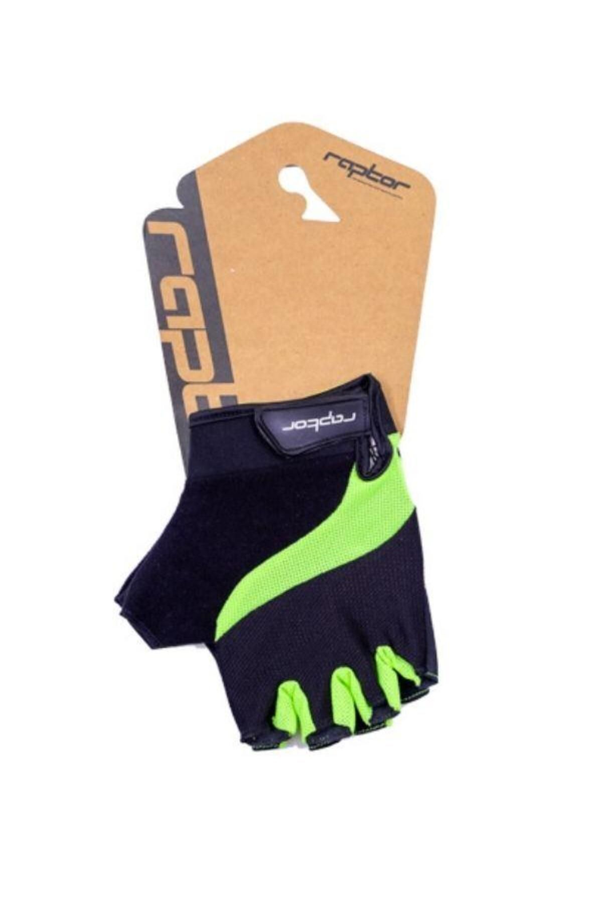 Genel Markalar Raptor XC Sport Eldiven Kısa Parmak Bisiklet Eldiveni MTB Yarım Parmak Eldiven M Beden Yeşil