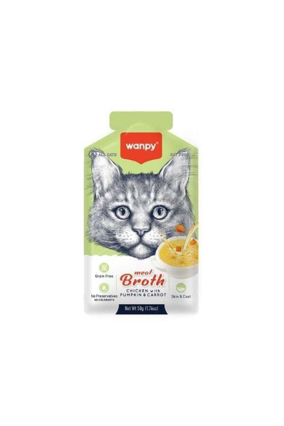 Wanpy Tavuk Etli Bal Kabaklı ve Havuçlu Tahılsız Kedi Çorbası 50 Gr